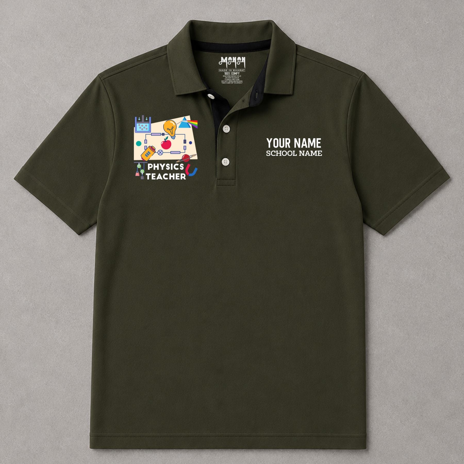 Physics Teacher - Personalized Unisex Polo T-shirt