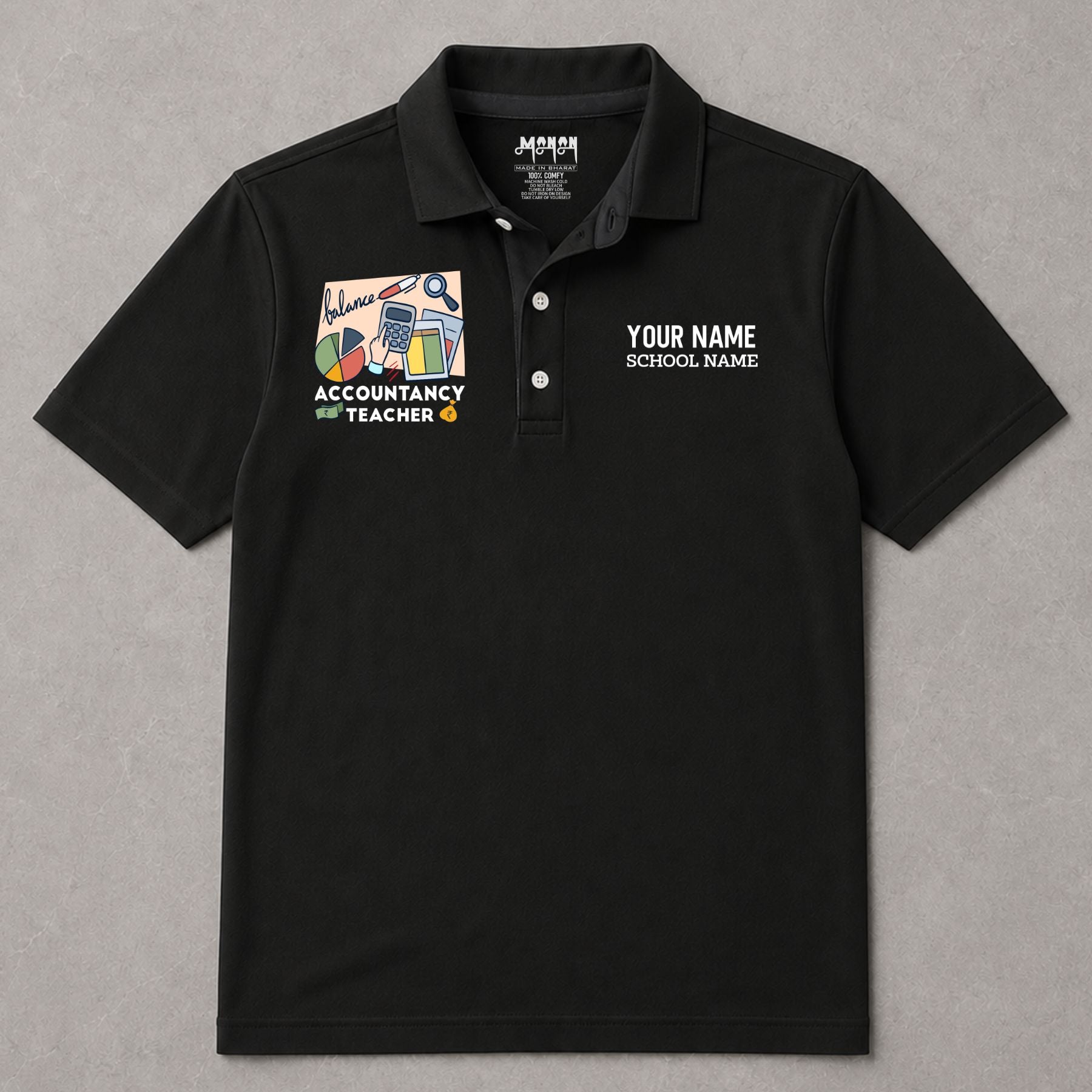 Accountancy Teacher - Personalized Unisex Polo T-shirt