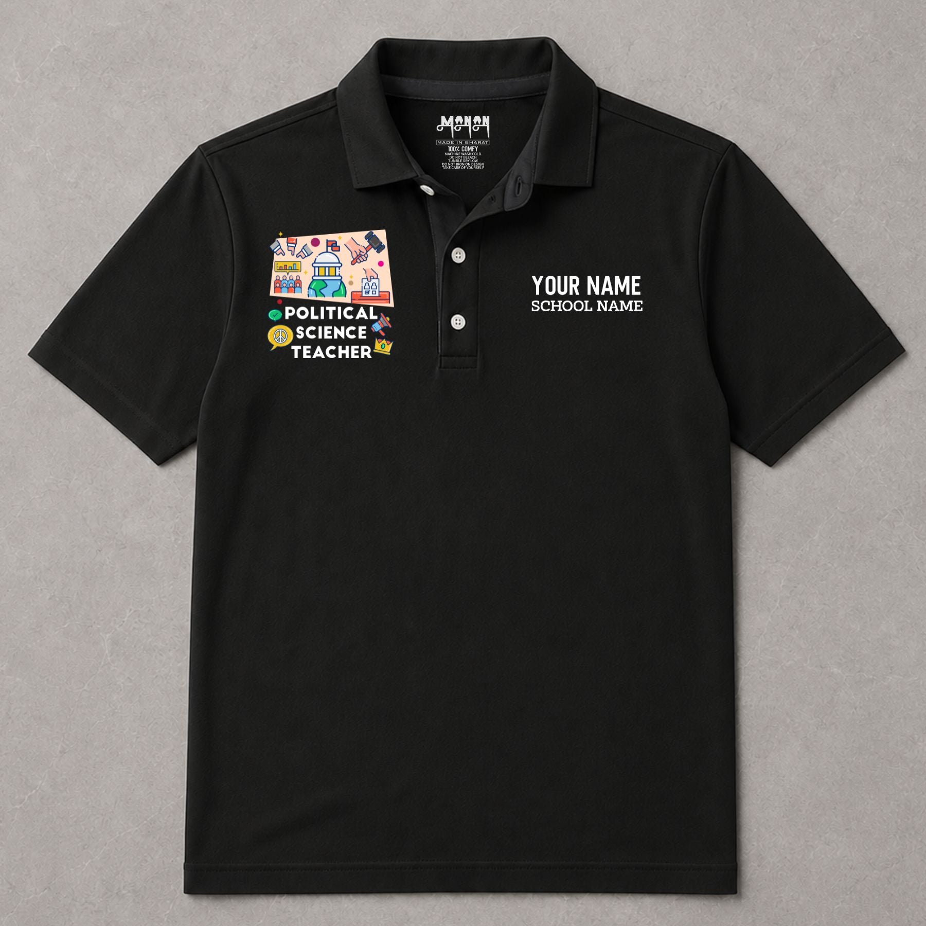 Political Science Teacher - Personalized Unisex Polo T-shirt