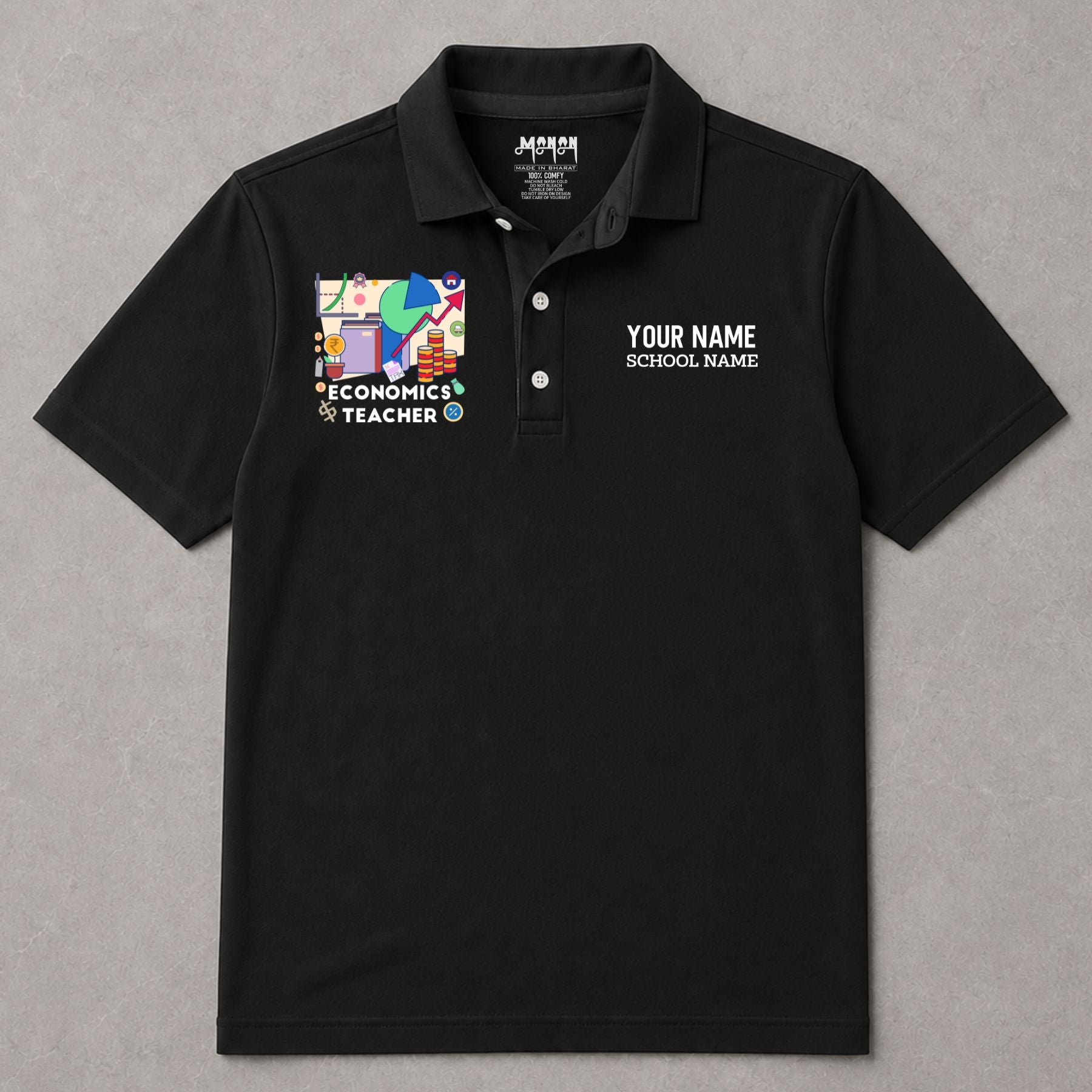 Economics Teacher - Personalized Unisex Polo T-shirt