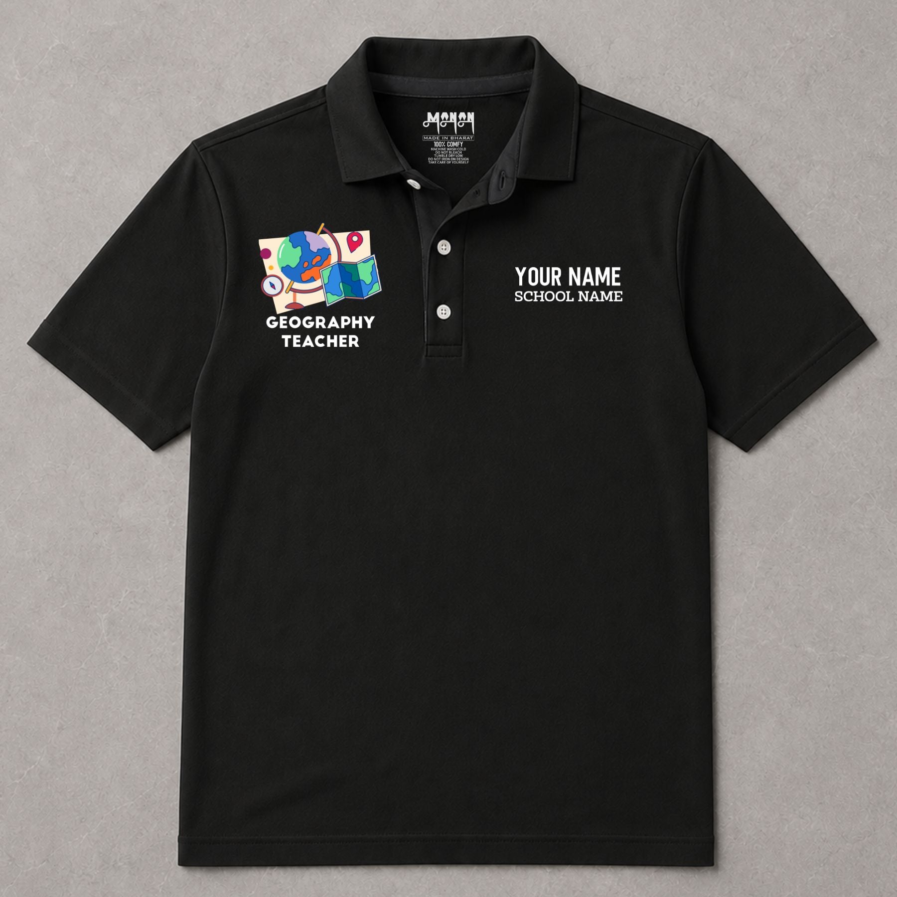 Geography Teacher - Personalized Unisex Polo T-shirt