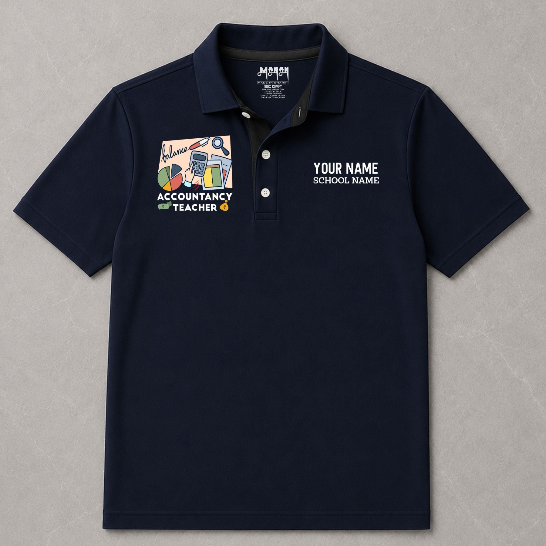 Accountancy Teacher - Personalized Unisex Polo T-shirt