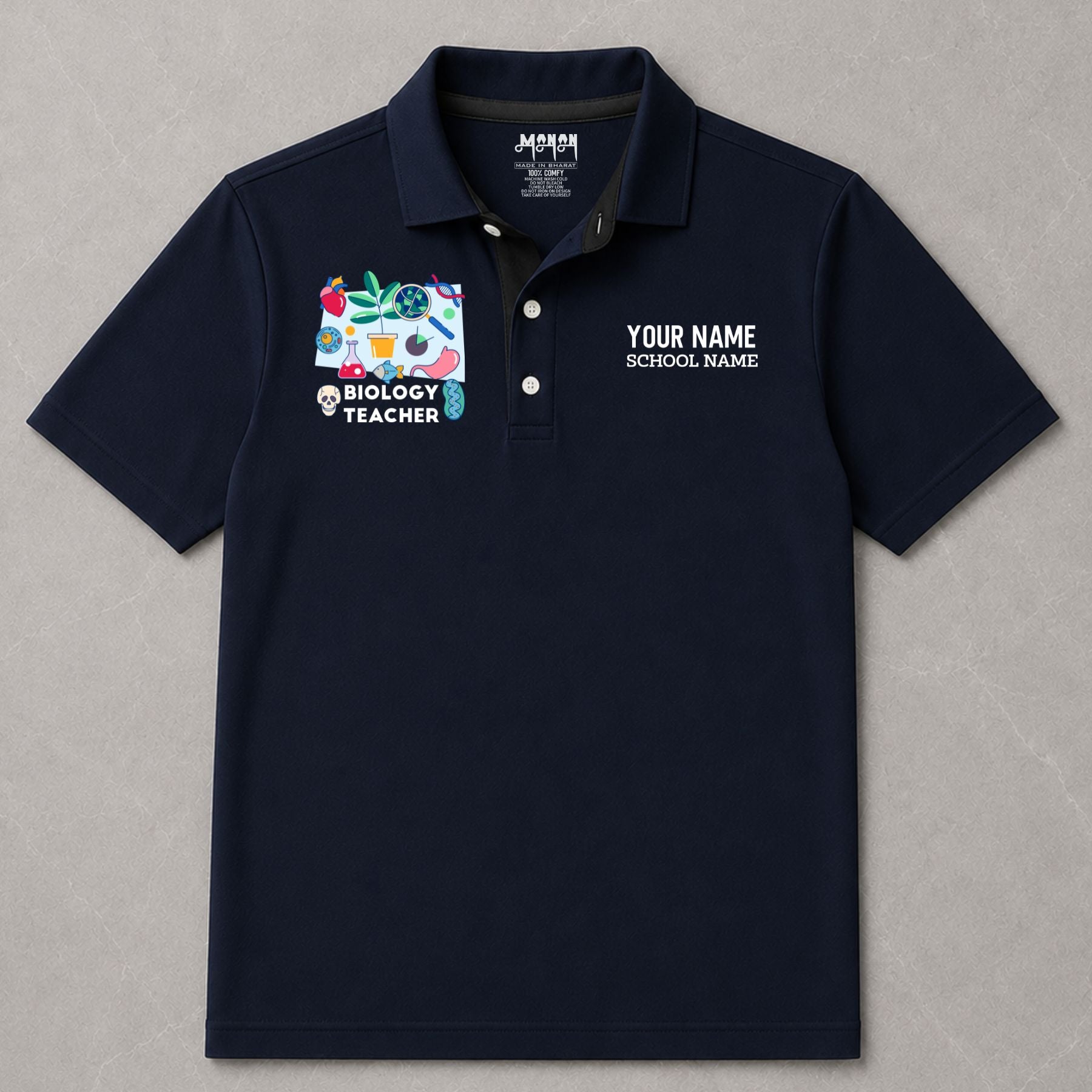 Biology Teacher - Personalized Unisex Polo T-shirt