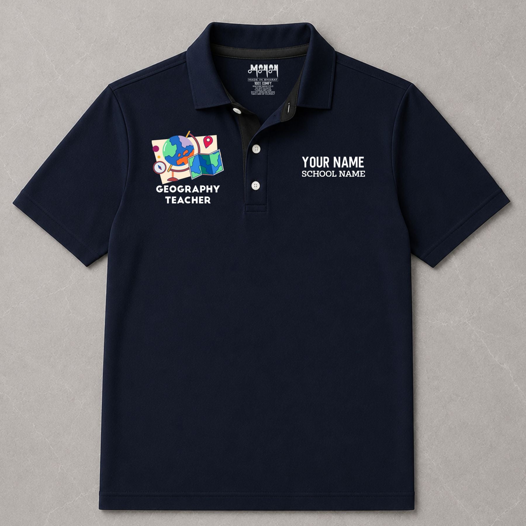 Geography Teacher - Personalized Unisex Polo T-shirt