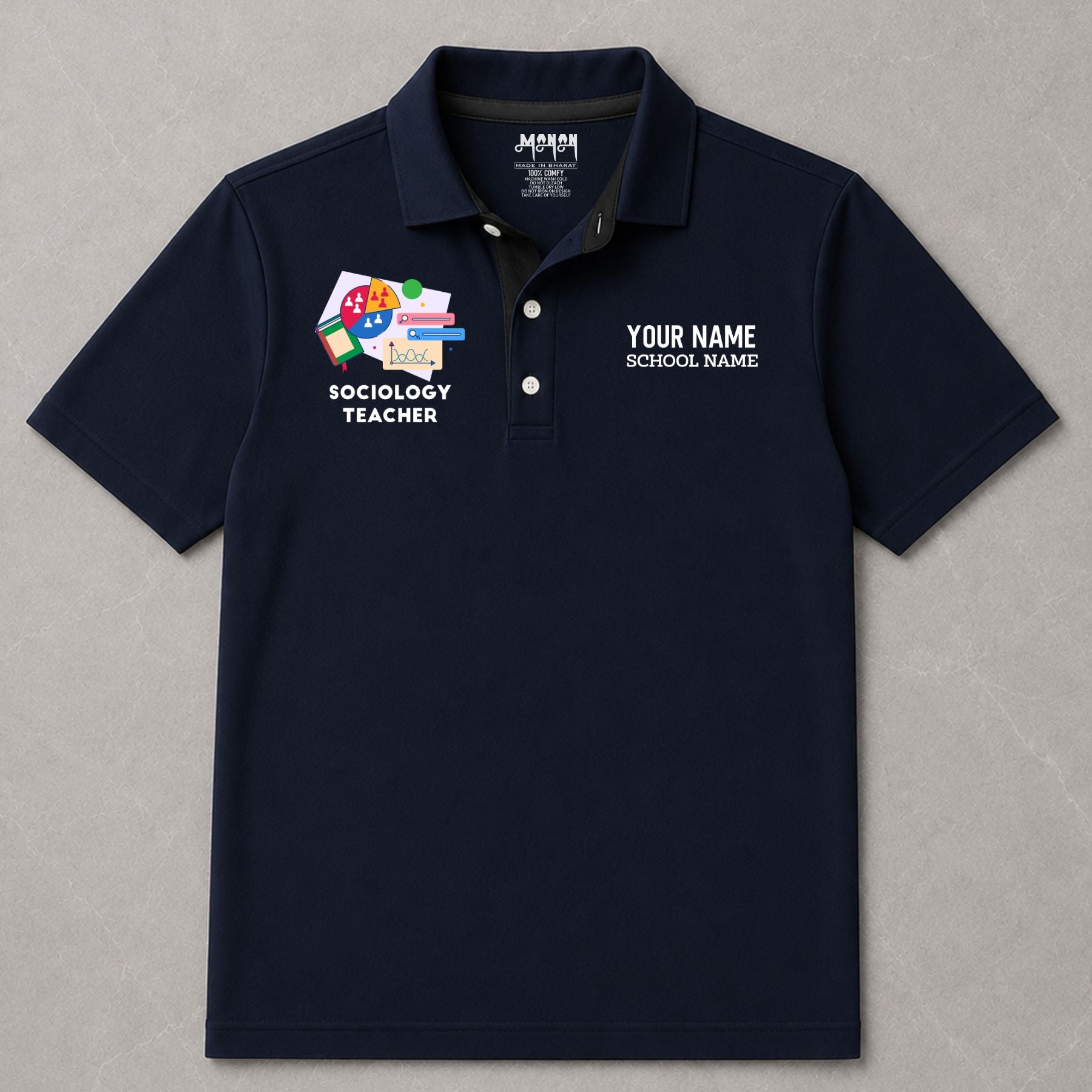 Sociology Teacher - Personalized Unisex Polo T-shirt