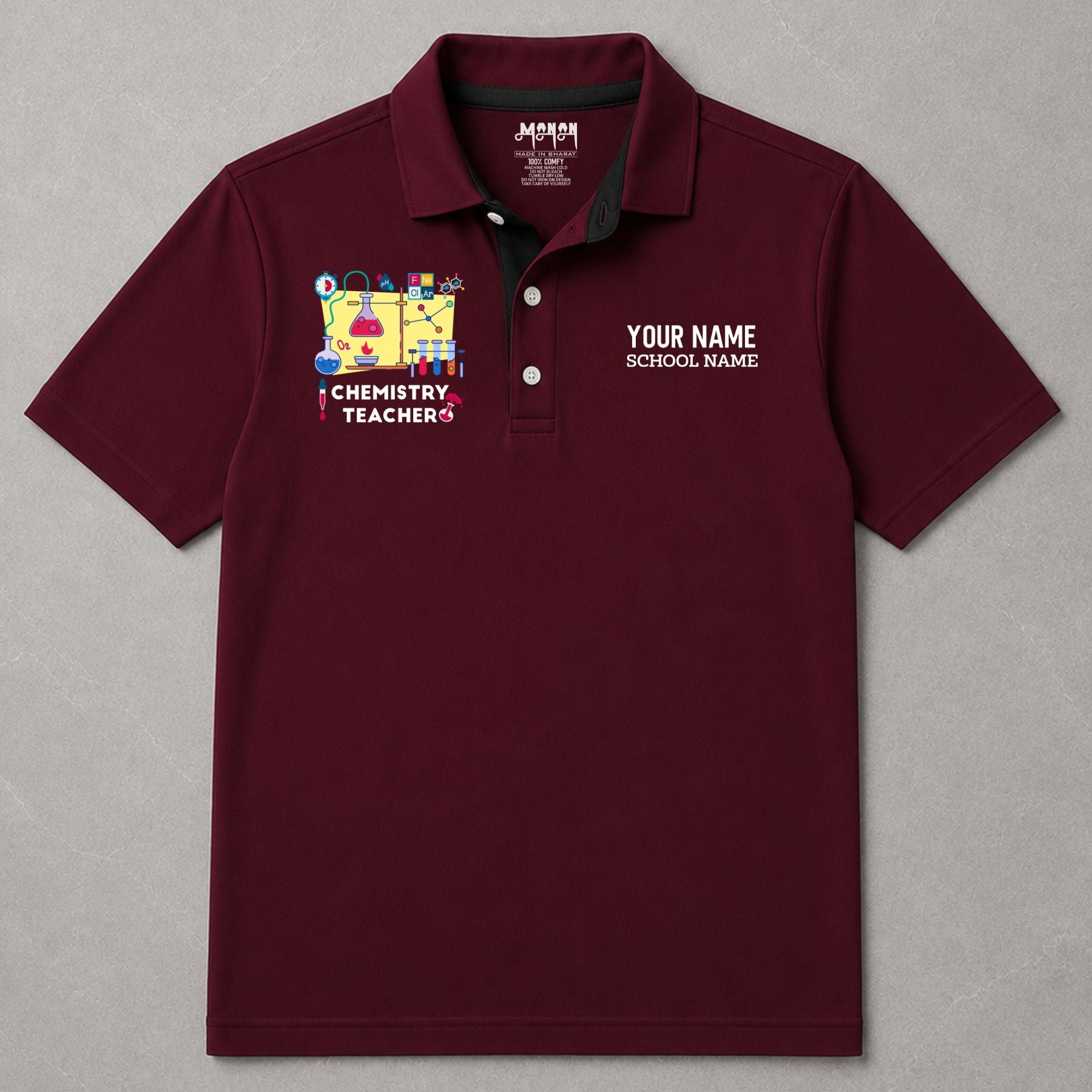 Chemistry Teacher - Personalized Unisex Polo T-shirt