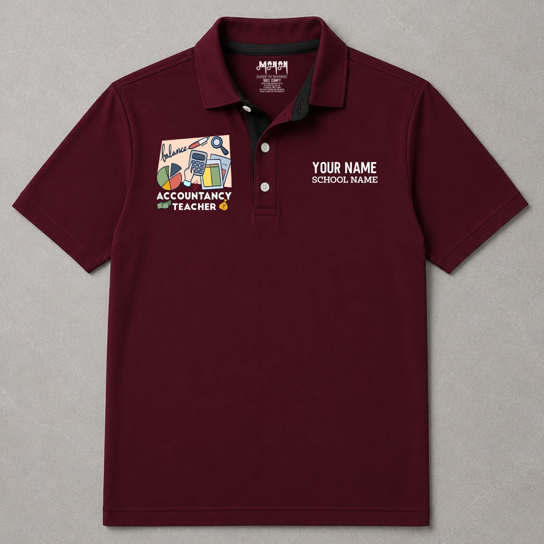 Accountancy Teacher - Personalized Unisex Polo T-shirt