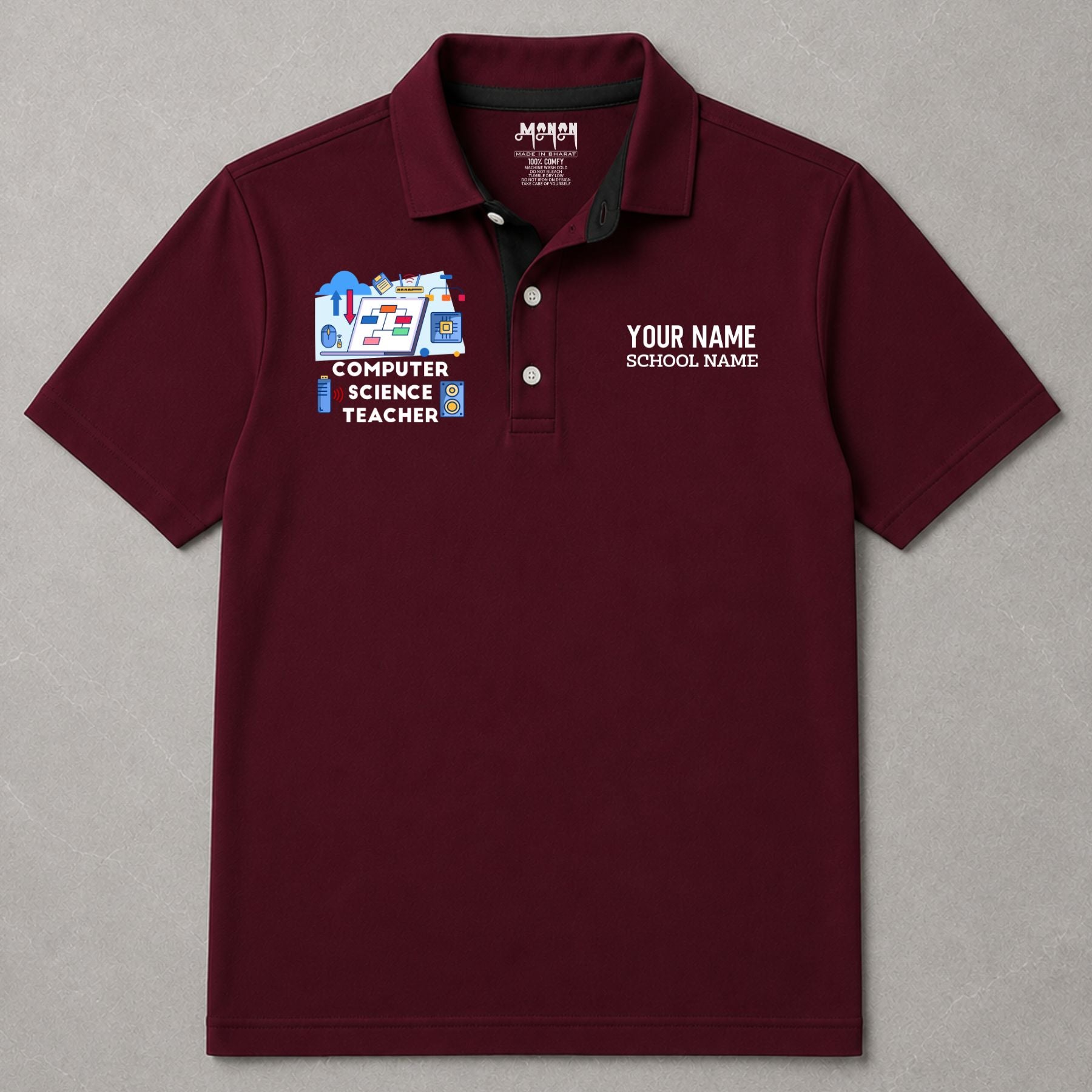 Computer Science Teacher - Personalized Unisex Polo T-shirt