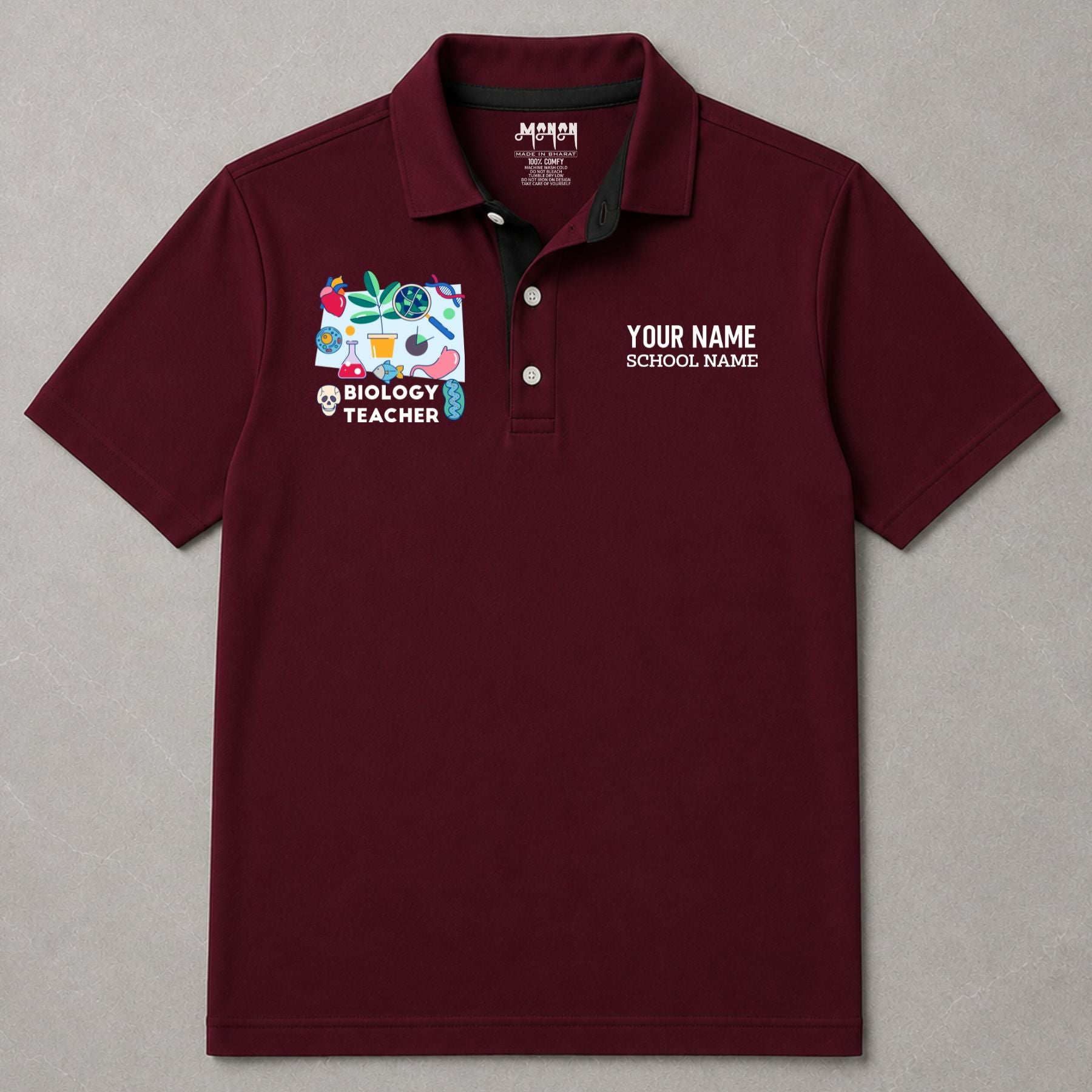 Biology Teacher - Personalized Unisex Polo T-shirt