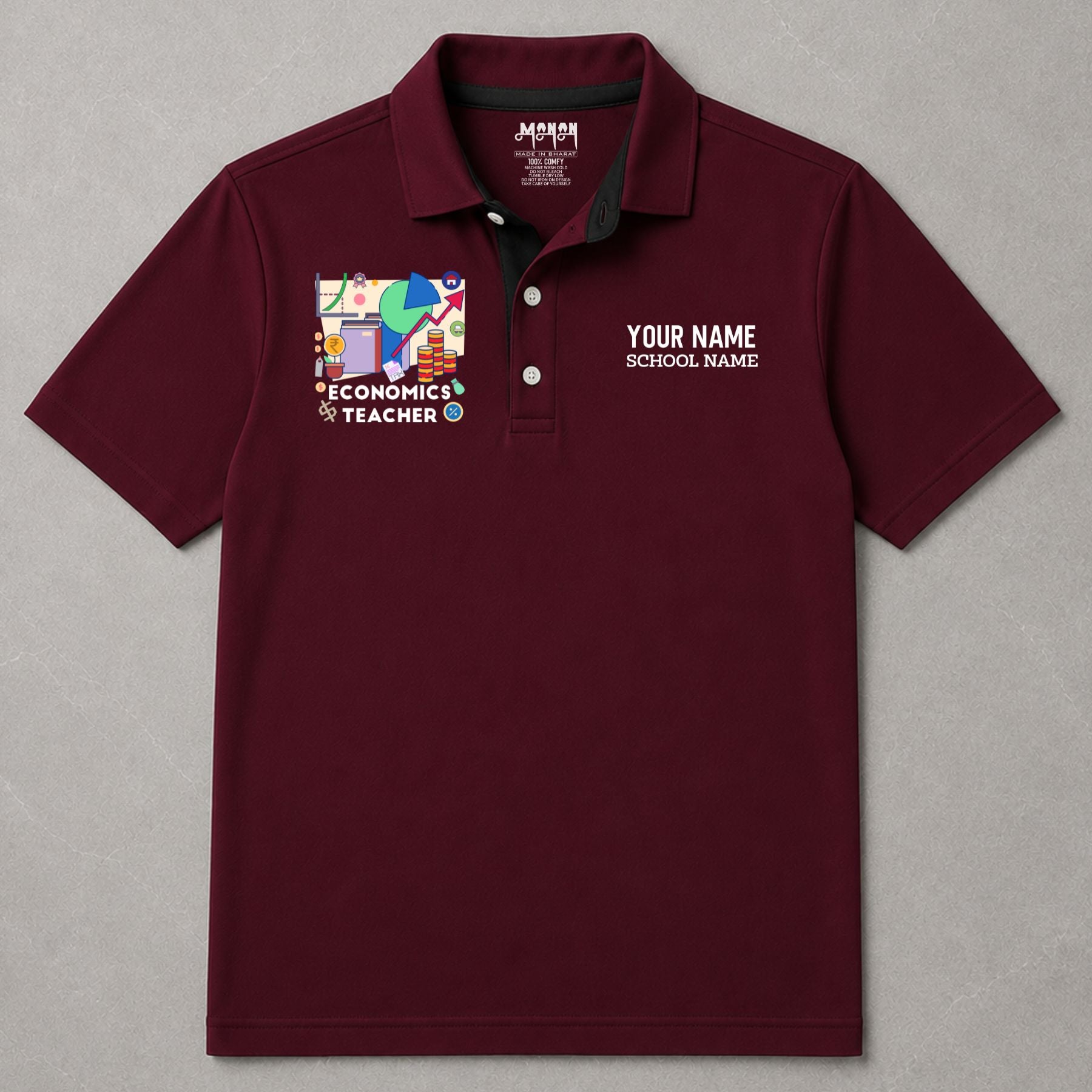 Economics Teacher - Personalized Unisex Polo T-shirt