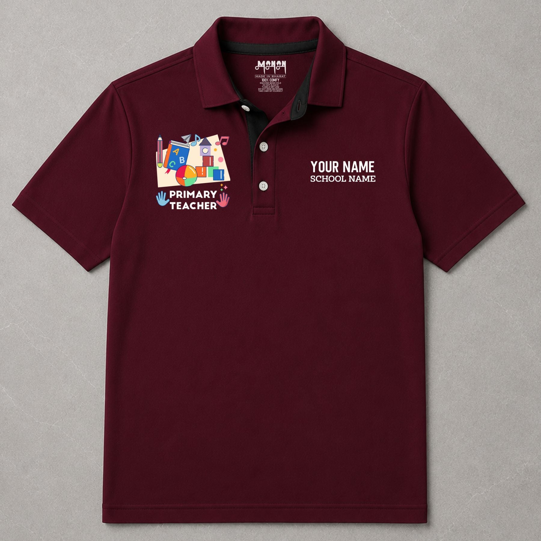 Primary Teacher - Personalized Unisex Polo T-shirt