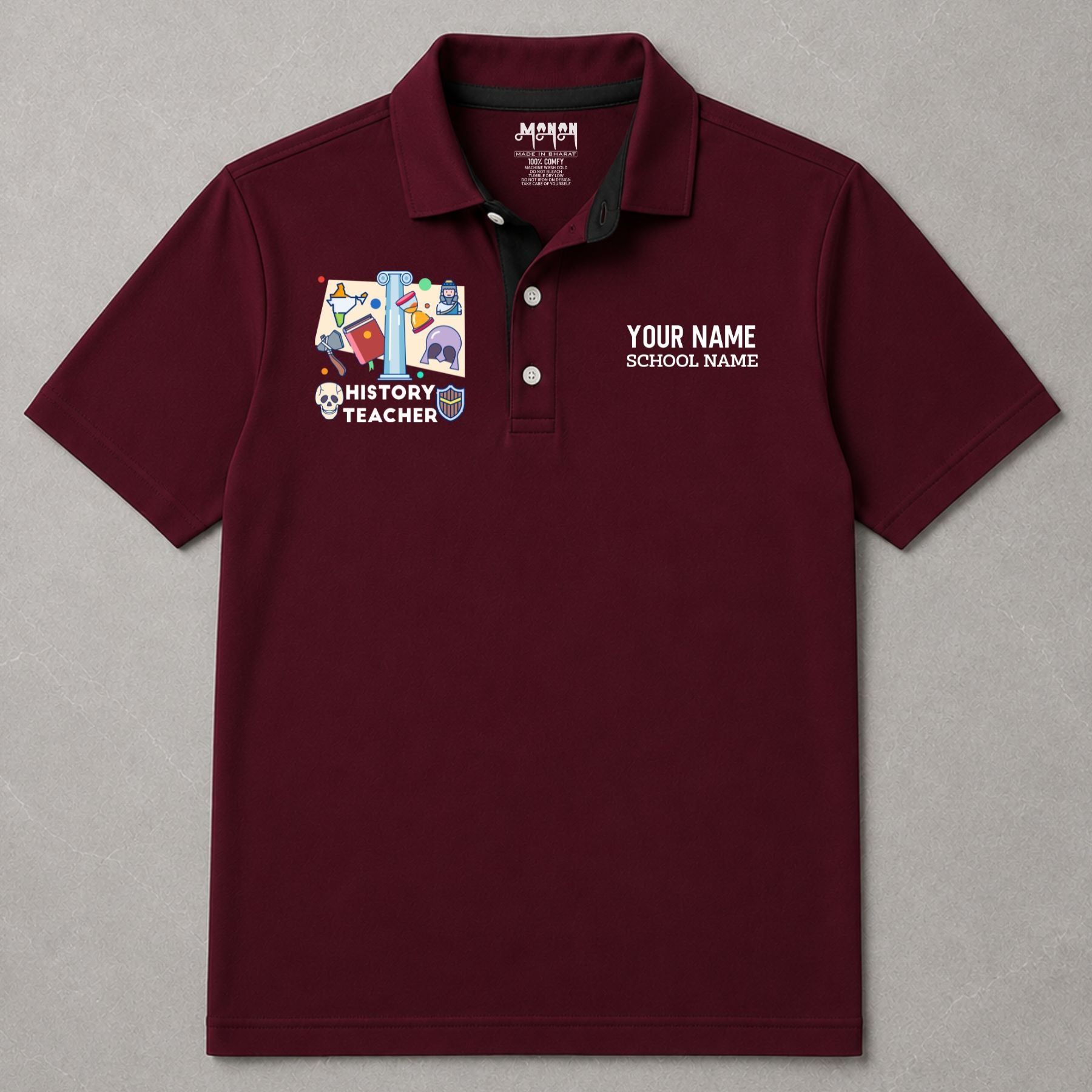 History Teacher - Personalized Unisex Polo T-shirt