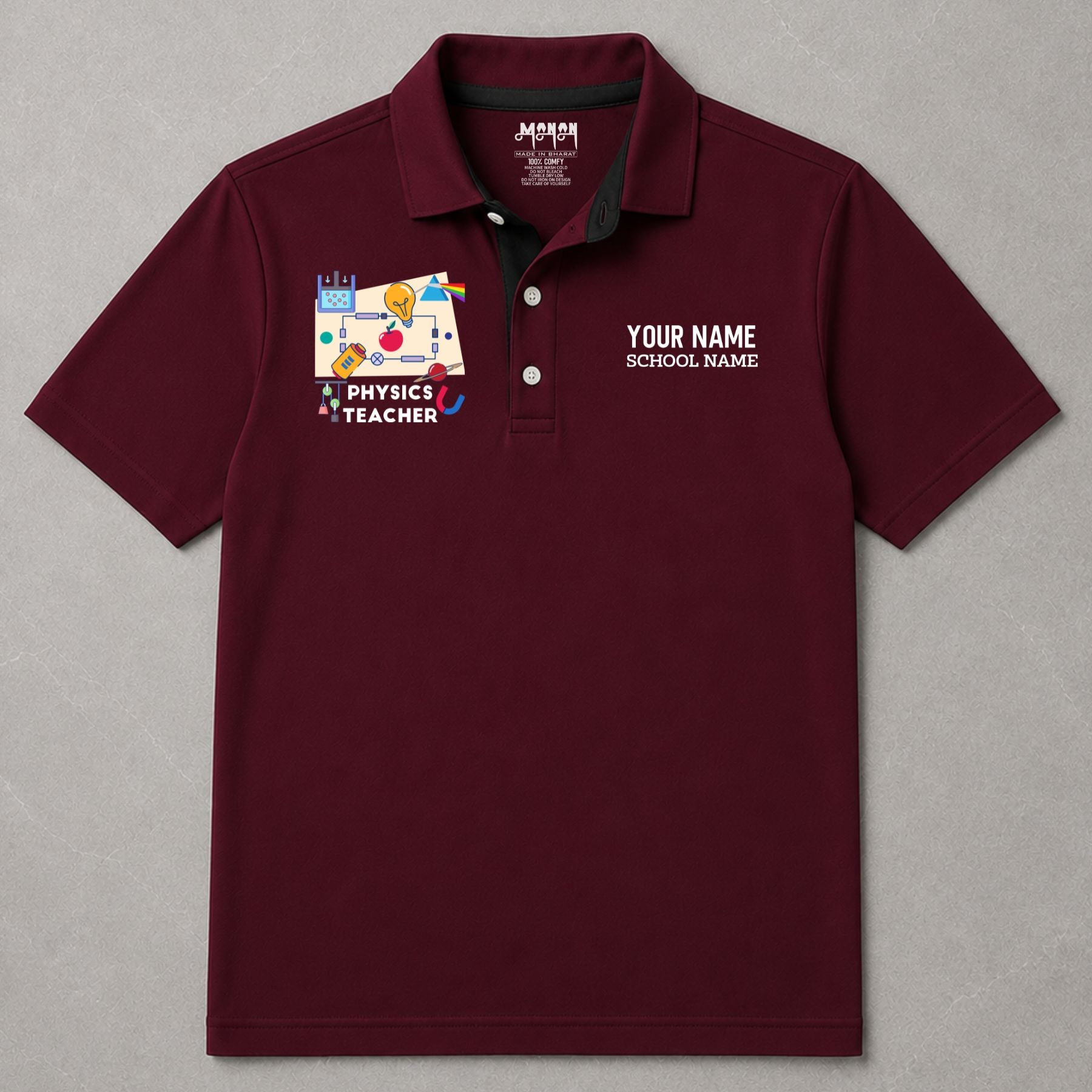 Physics Teacher - Personalized Unisex Polo T-shirt