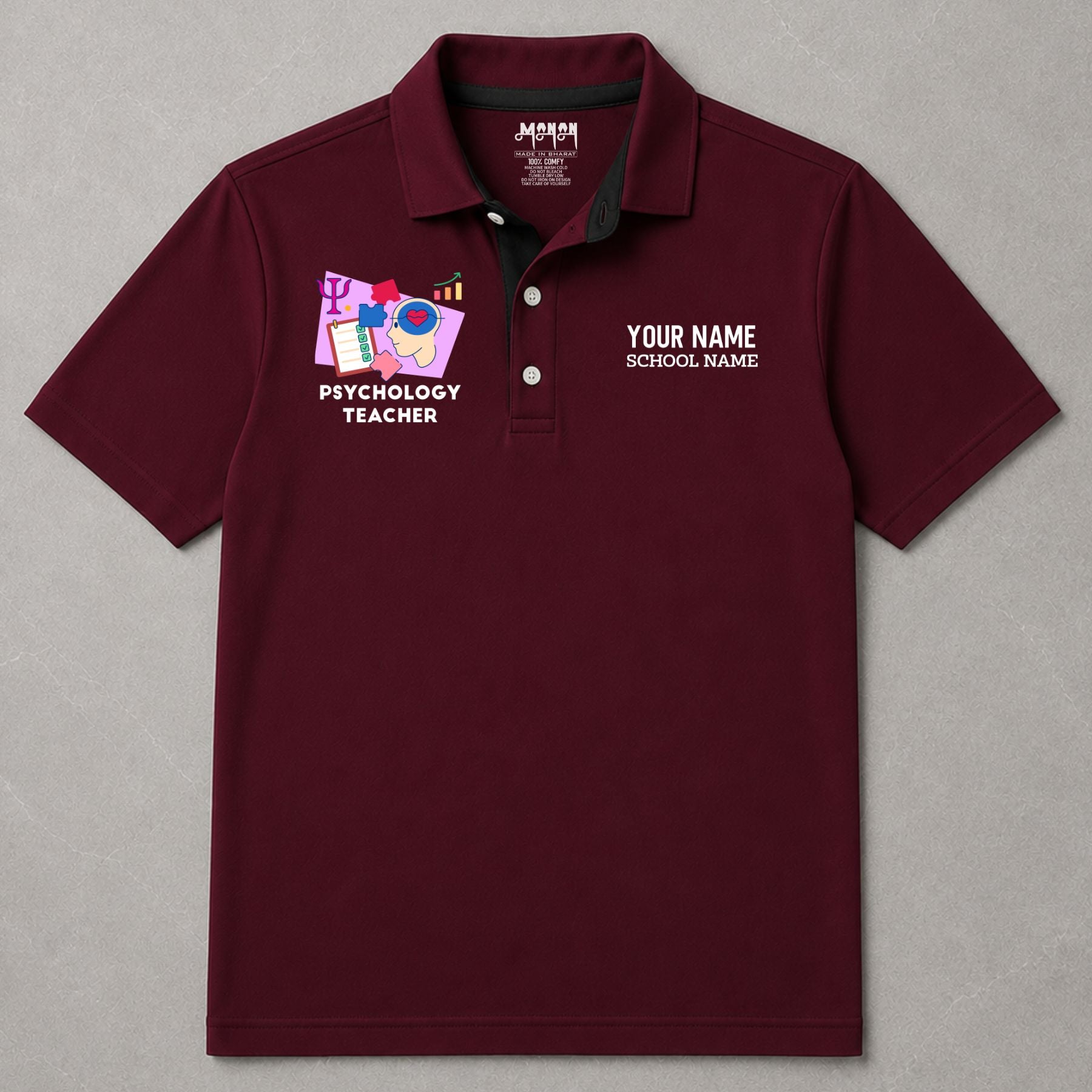 Psychology Teacher - Personalized Unisex Polo T-shirt