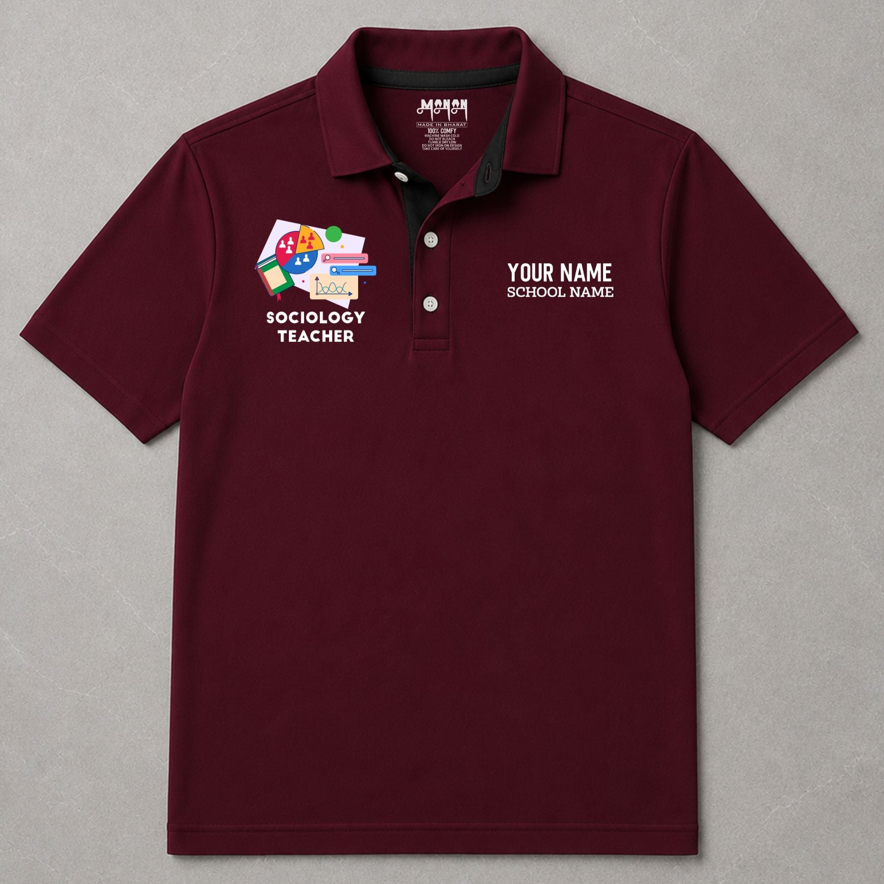 Sociology Teacher - Personalized Unisex Polo T-shirt