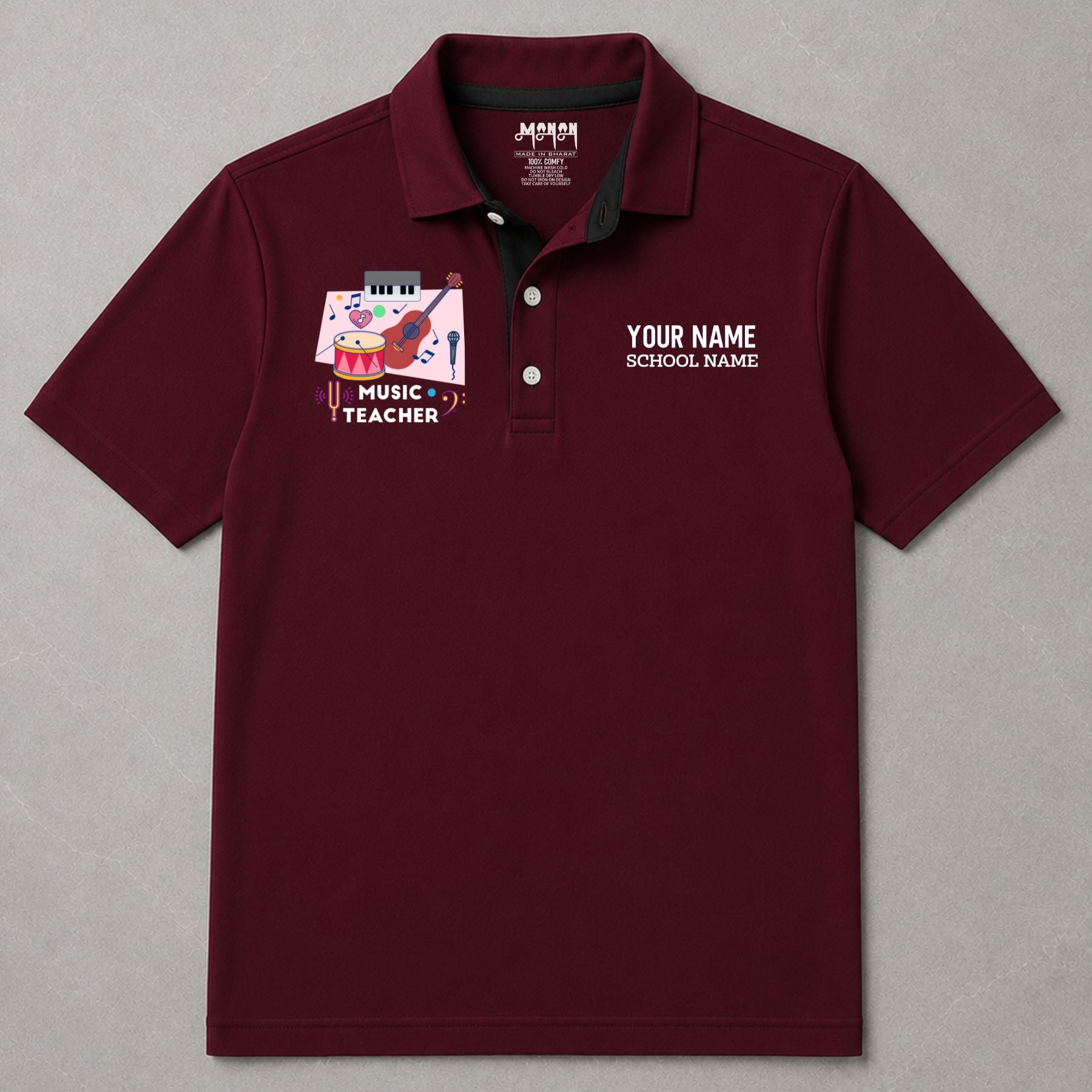 Music Teacher - Personalized Unisex Polo T-shirt
