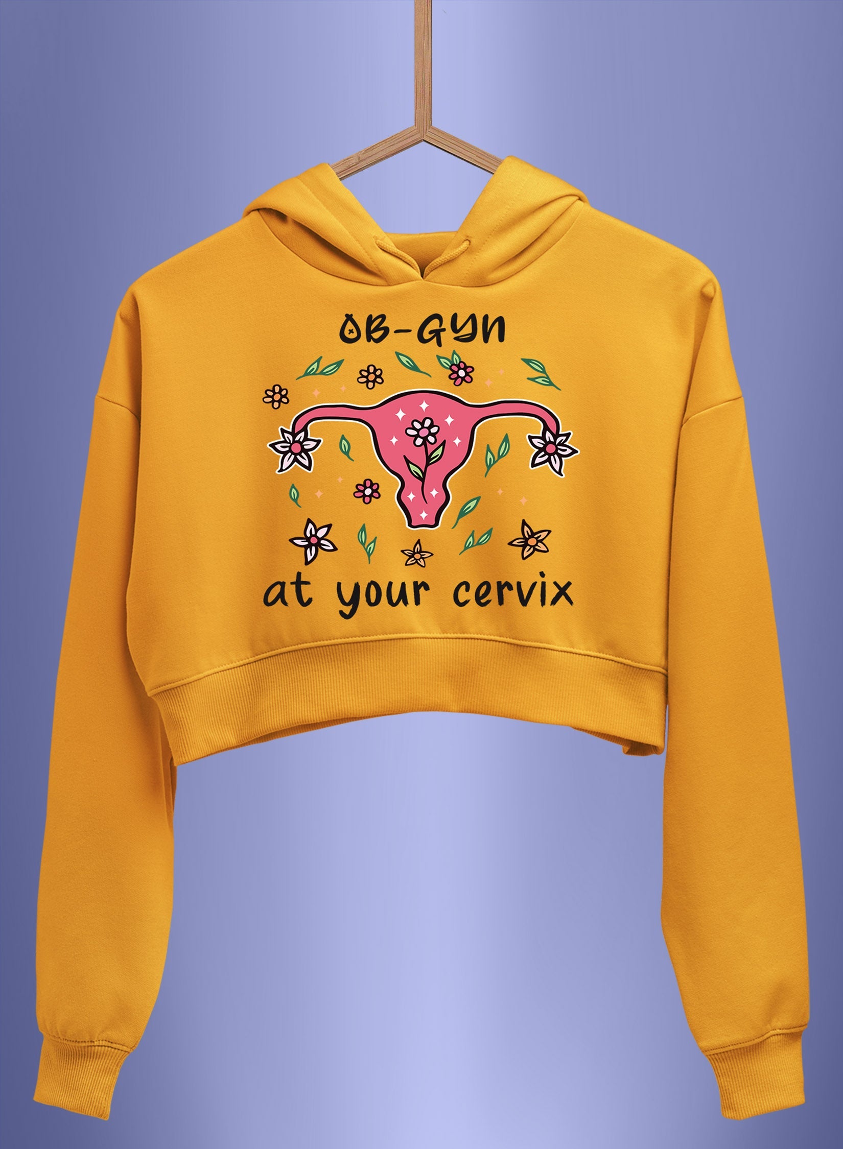 At Your Cervix - Women Crop Top Hoodie
