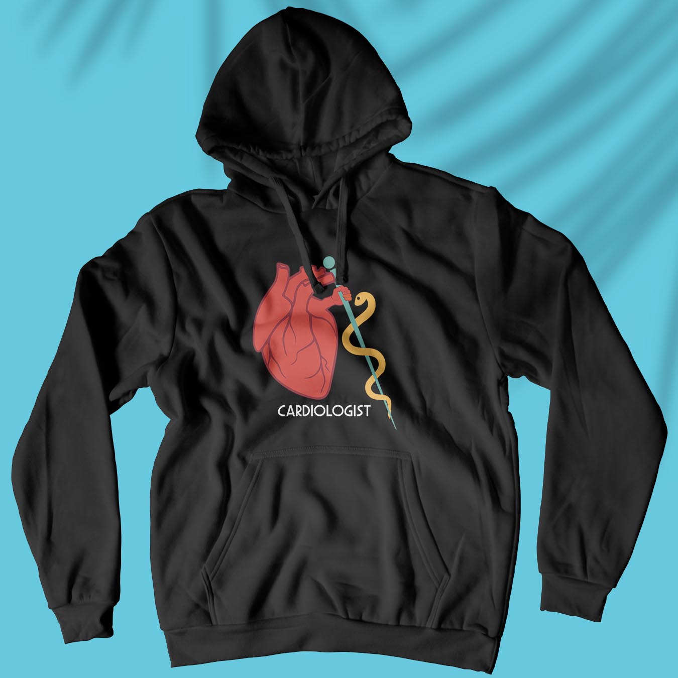 Cardiologist - Rod of Asclepius - Unisex Hoodie