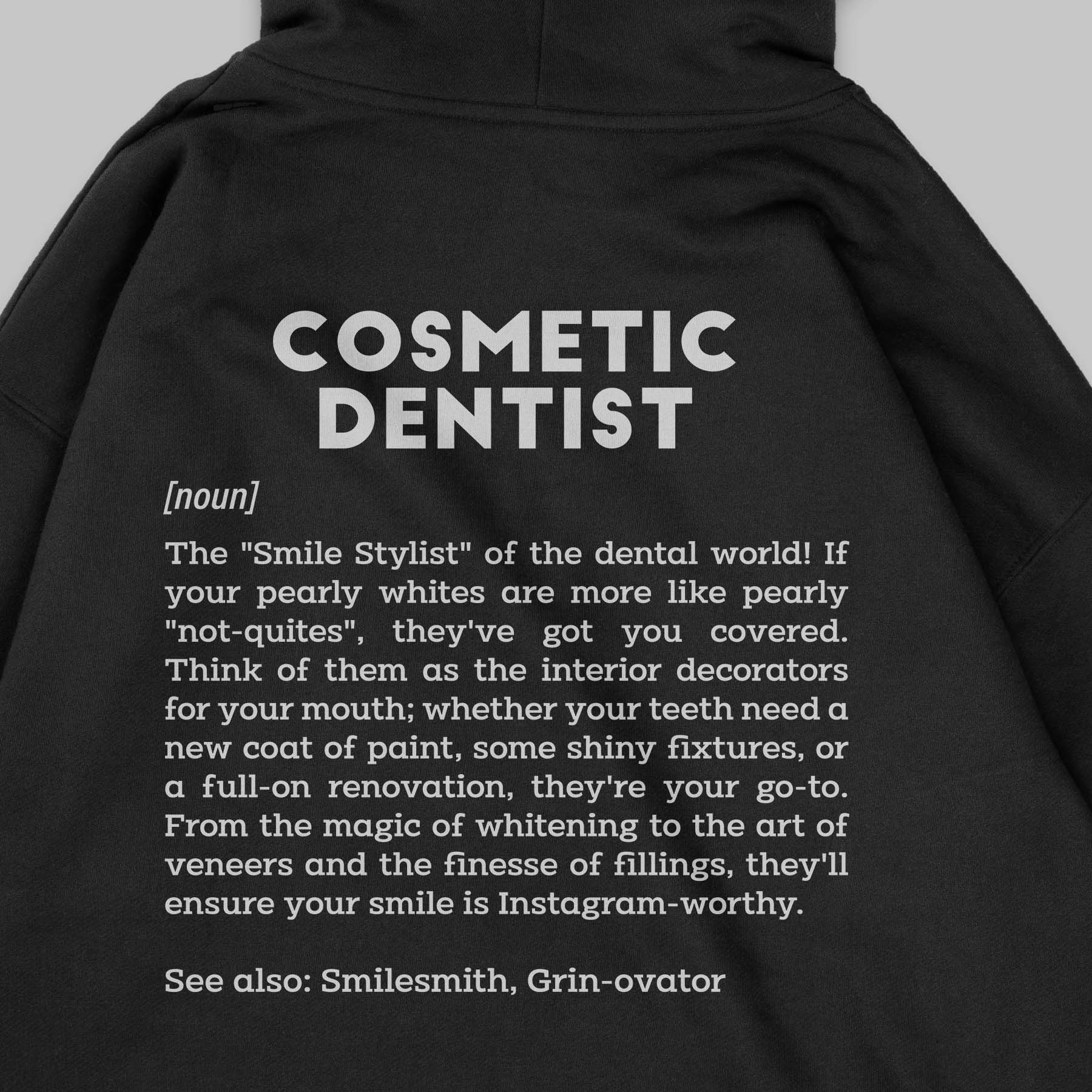 Definition Of Cosmetic Dentist - Personalized Unisex Zip Hoodie
