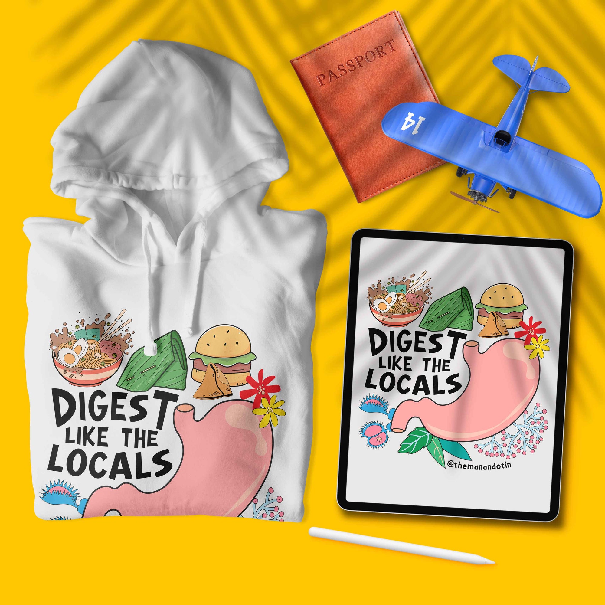 Digest Like The Locals - Travel + Anatomy Series - Unisex Hoodie