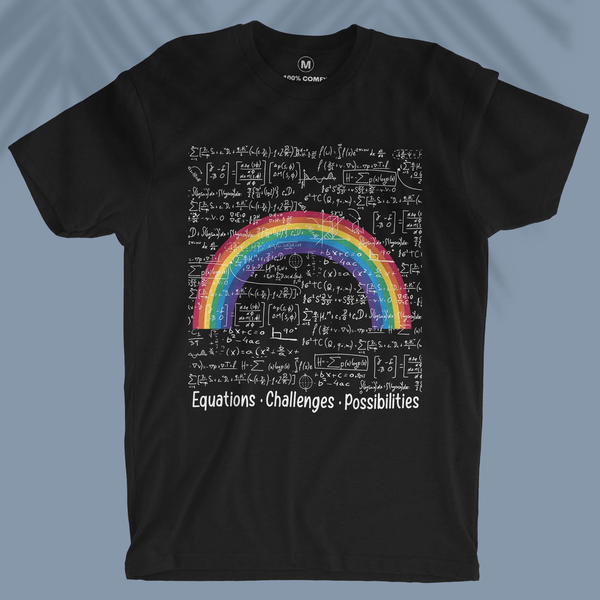 Equations, Challenges, Possibilities  - Unisex T-shirt For Mathematics Teachers And Learners