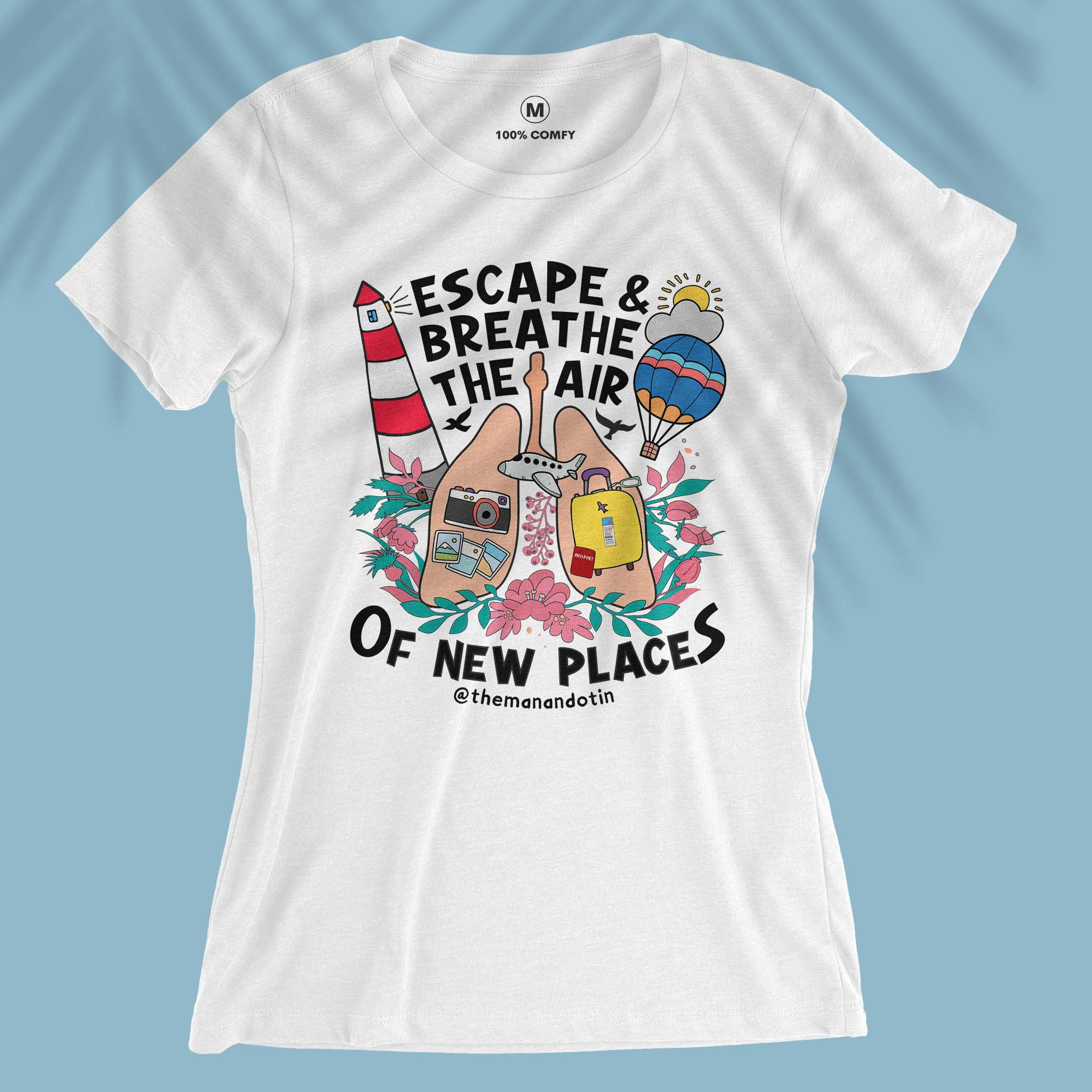 Escape And Breathe - Travel + Anatomy Series - Women T-shirt