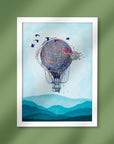 Eye Balloon - Framed Poster For Eye Clinics, Hospitals & Study Rooms