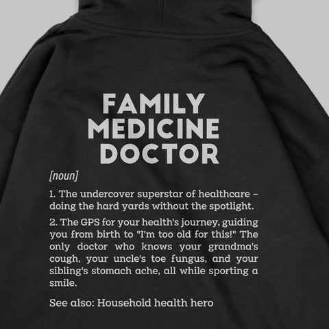 Definition Of Family Medicine Doctor - Personalized Unisex Zip Hoodie
