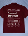 General Surgeon - Product Label-Style - Unisex Oversized Shirt