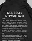 Definition Of General Physician - Personalized Unisex Zip Hoodie