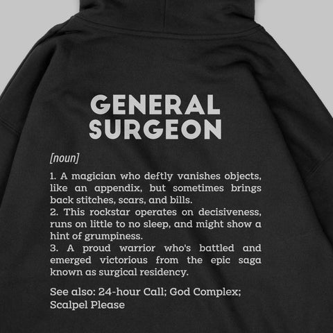 Definition Of General Surgeon - Personalized Unisex Zip Hoodie