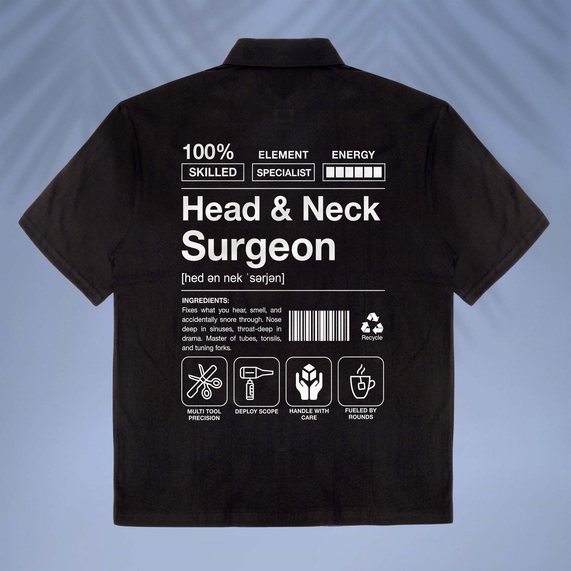 Head &amp; Neck Surgeon - Product Label-Style - Unisex Oversized Shirt