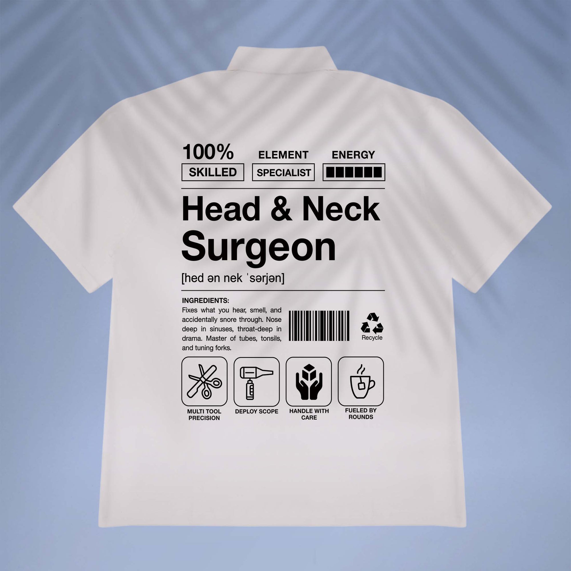 Head &amp; Neck Surgeon - Product Label-Style - Unisex Oversized Shirt
