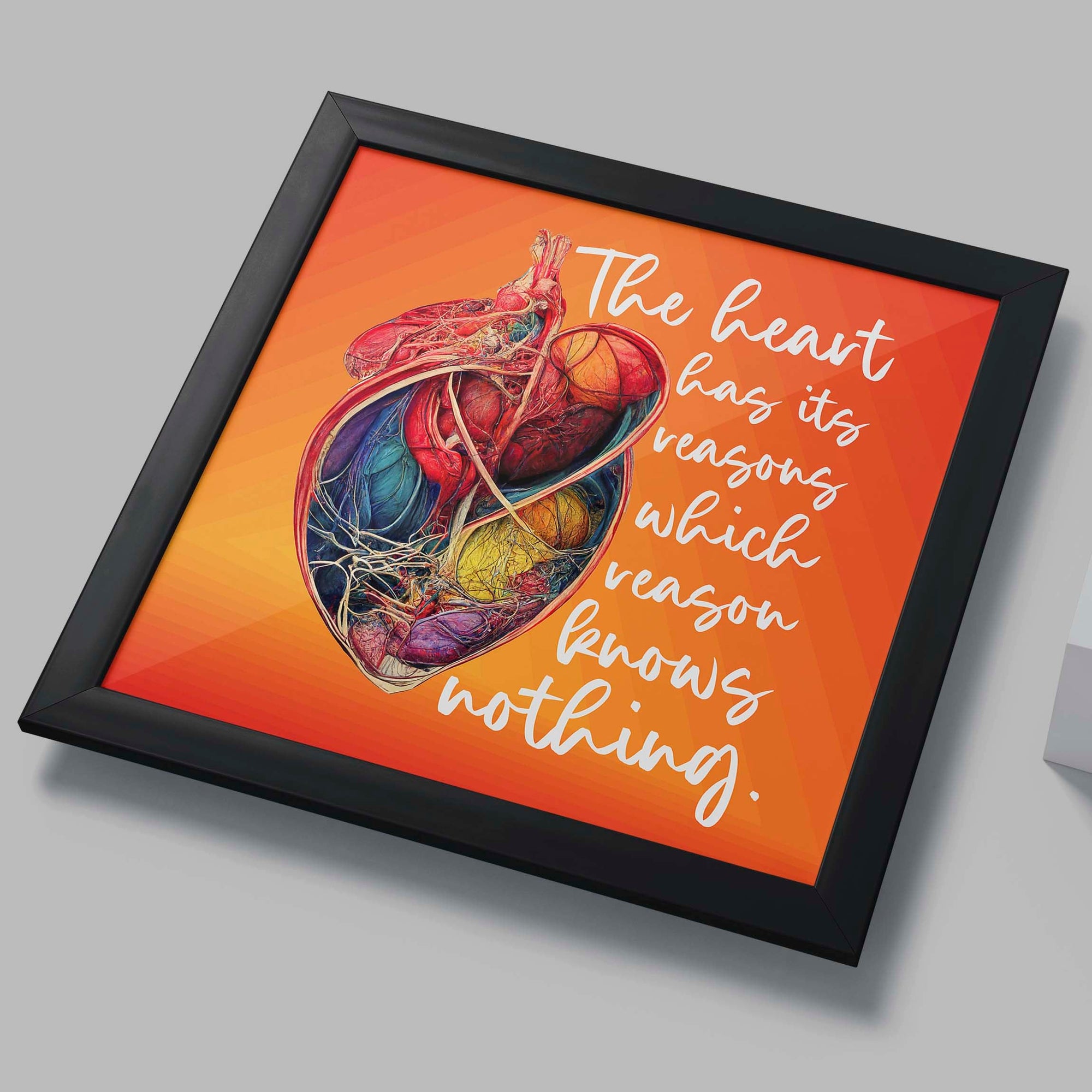 Heart Reasons - Framed Poster For Clinics, Hospitals &amp; Study Spaces