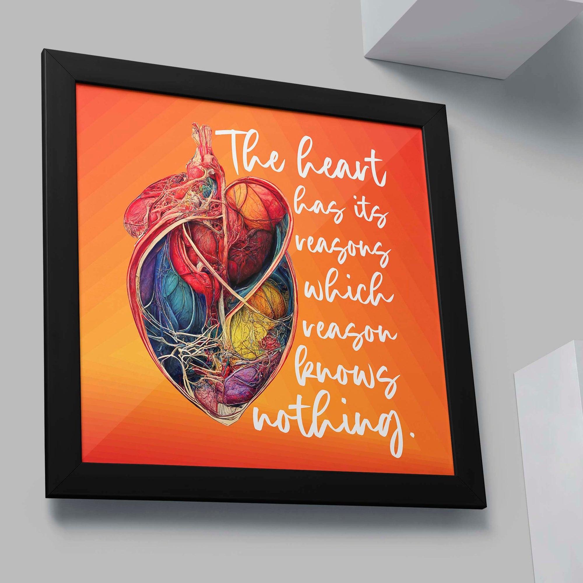 Heart Reasons - Framed Poster For Clinics, Hospitals &amp; Study Spaces