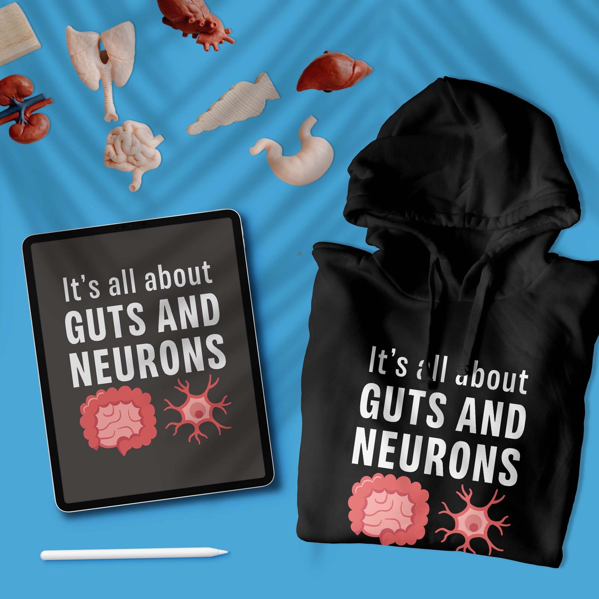 It&#39;s All About Guts &amp; Neurons - Unisex Hoodie