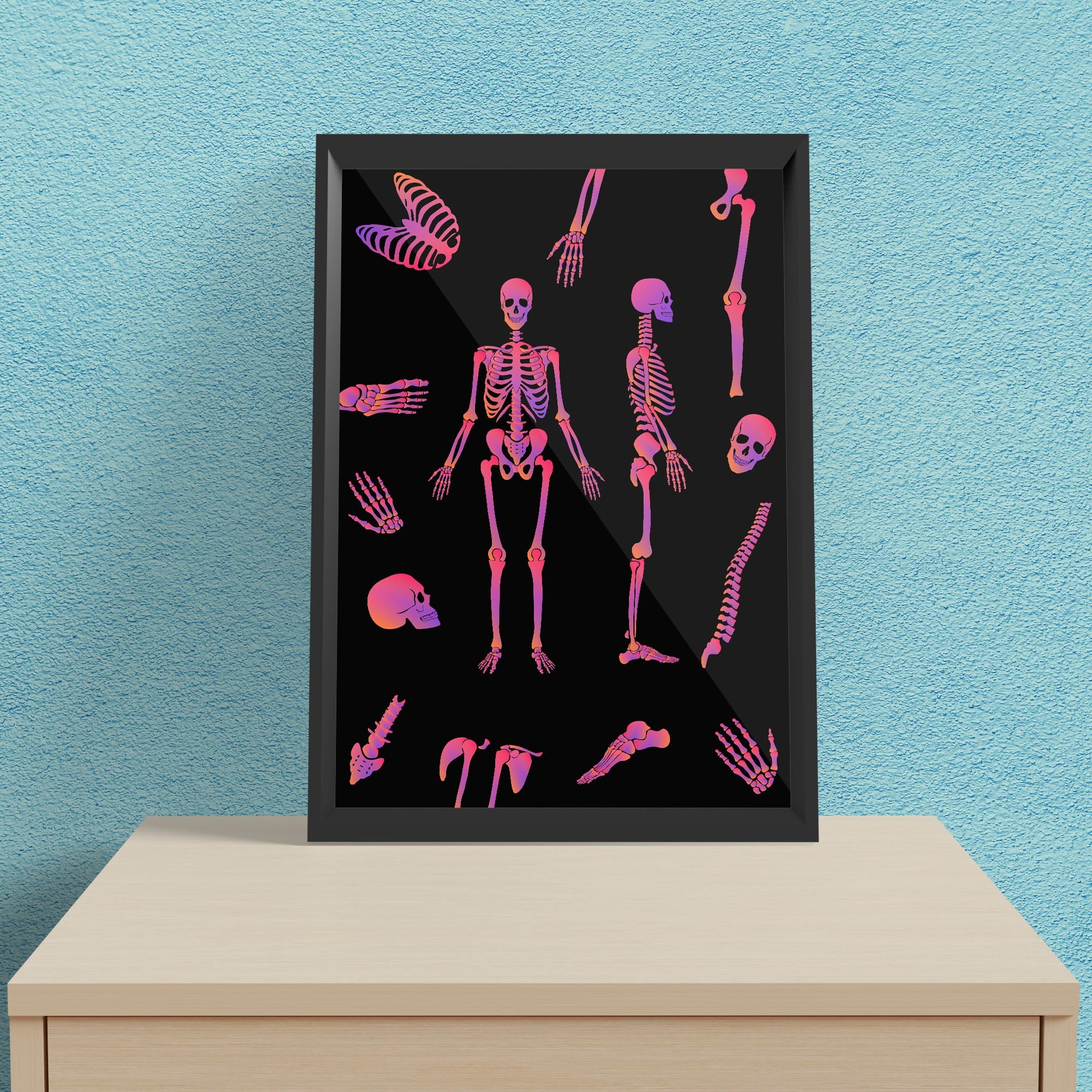 Skeleton - Framed Poster For Clinics, Hospitals &amp; Study Rooms