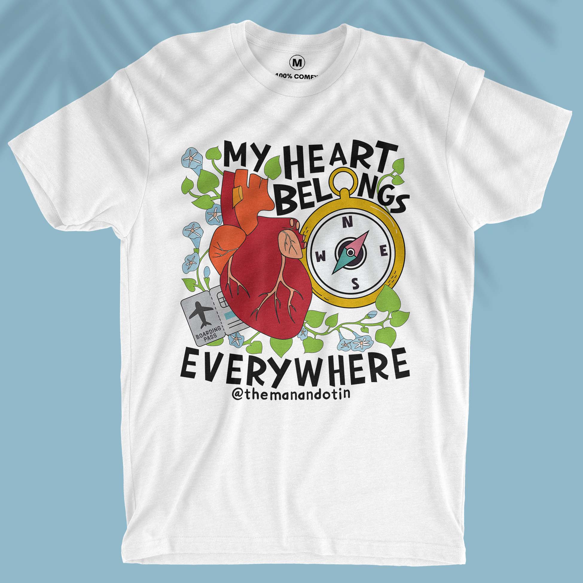 My Heart Belongs Everywhere - Travel + Anatomy Series - Men T-shirt