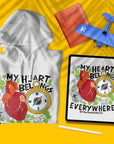 My Heart Belongs Everywhere - Travel + Anatomy Series - Unisex Hoodie