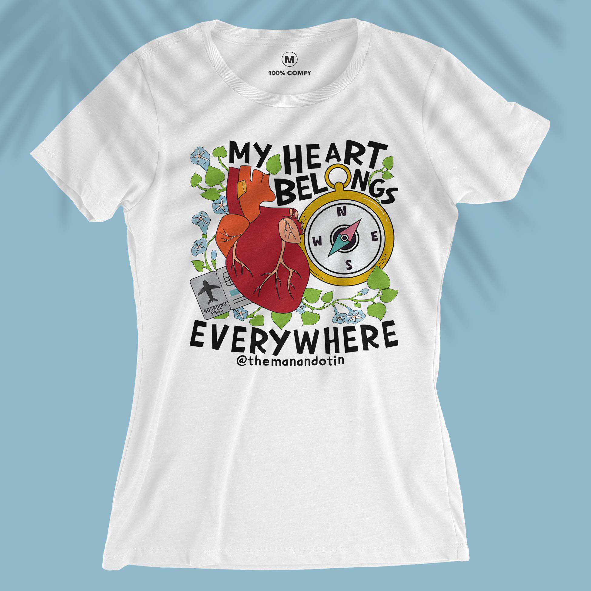 My Heart Belongs Everywhere - Travel + Anatomy Series - Women T-shirt