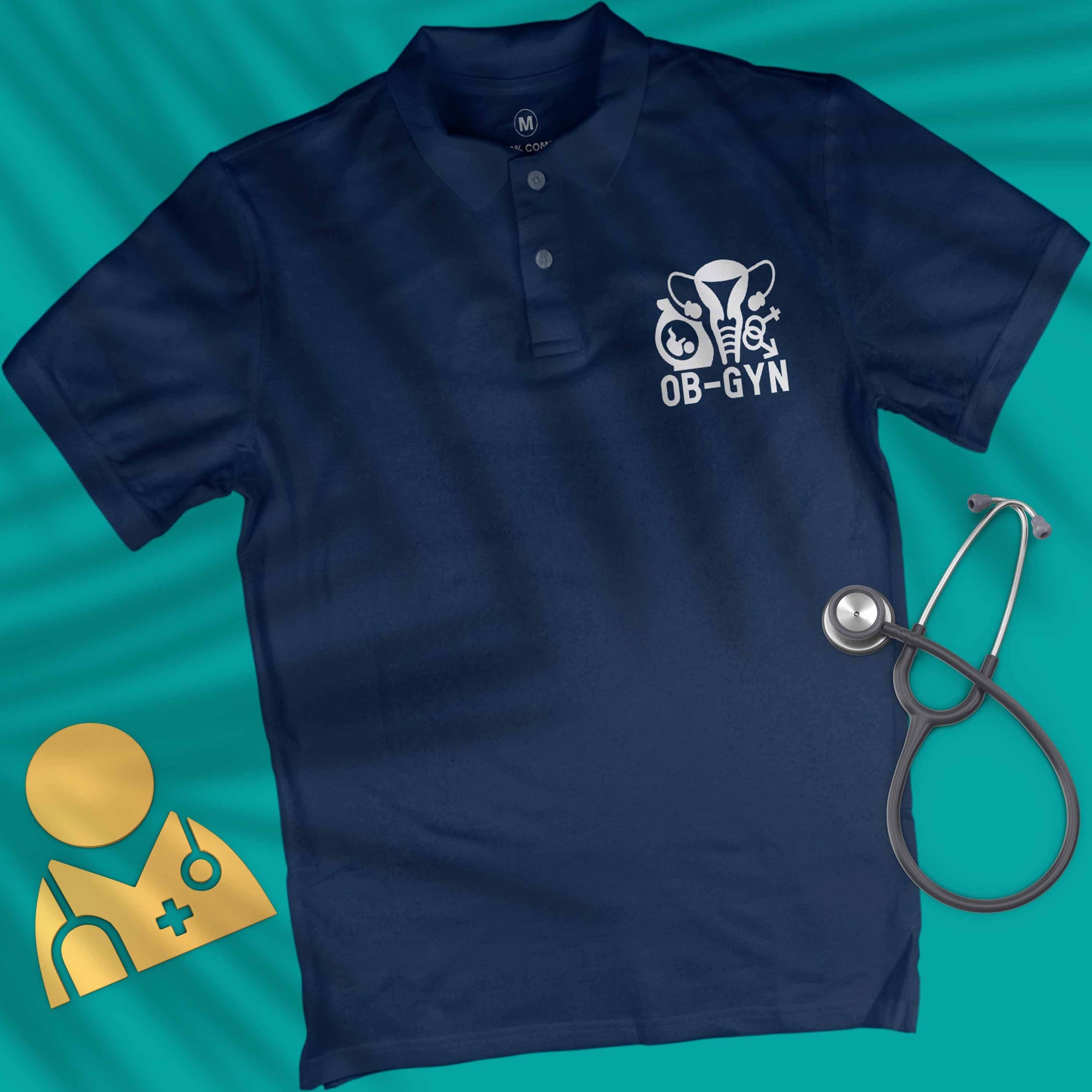 Obstetrician Gynecologist Logo - Polo T-shirt