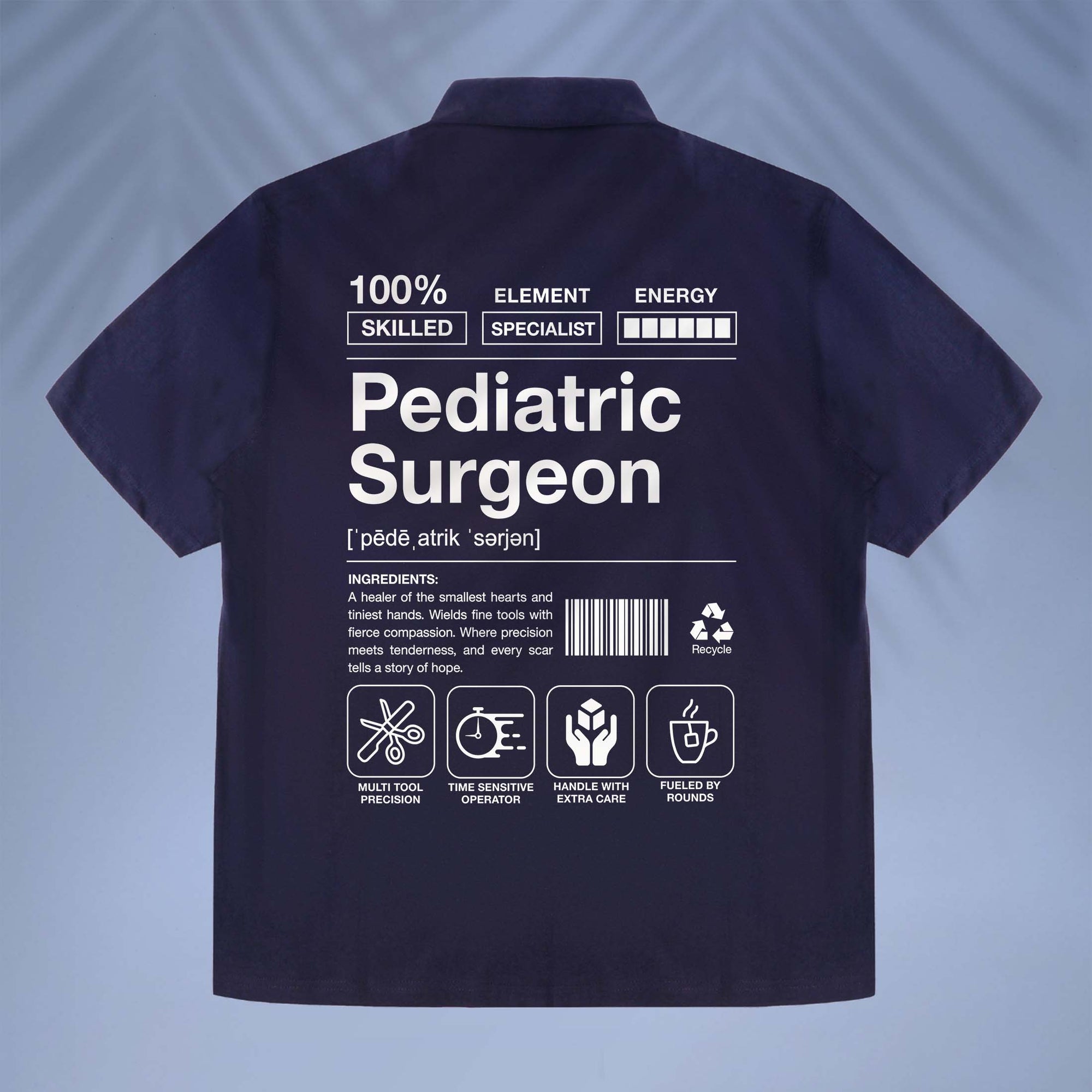 Pediatric Surgeon - Product Label-Style - Unisex Oversized Shirt