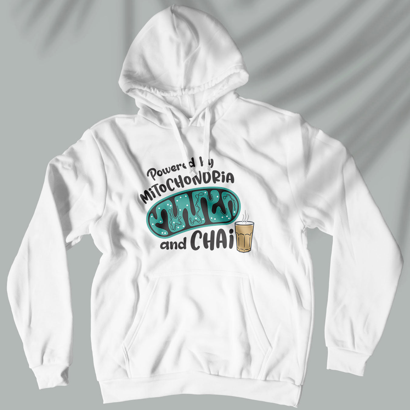 Powered By Mitochondria And Chai - Unisex Hoodie