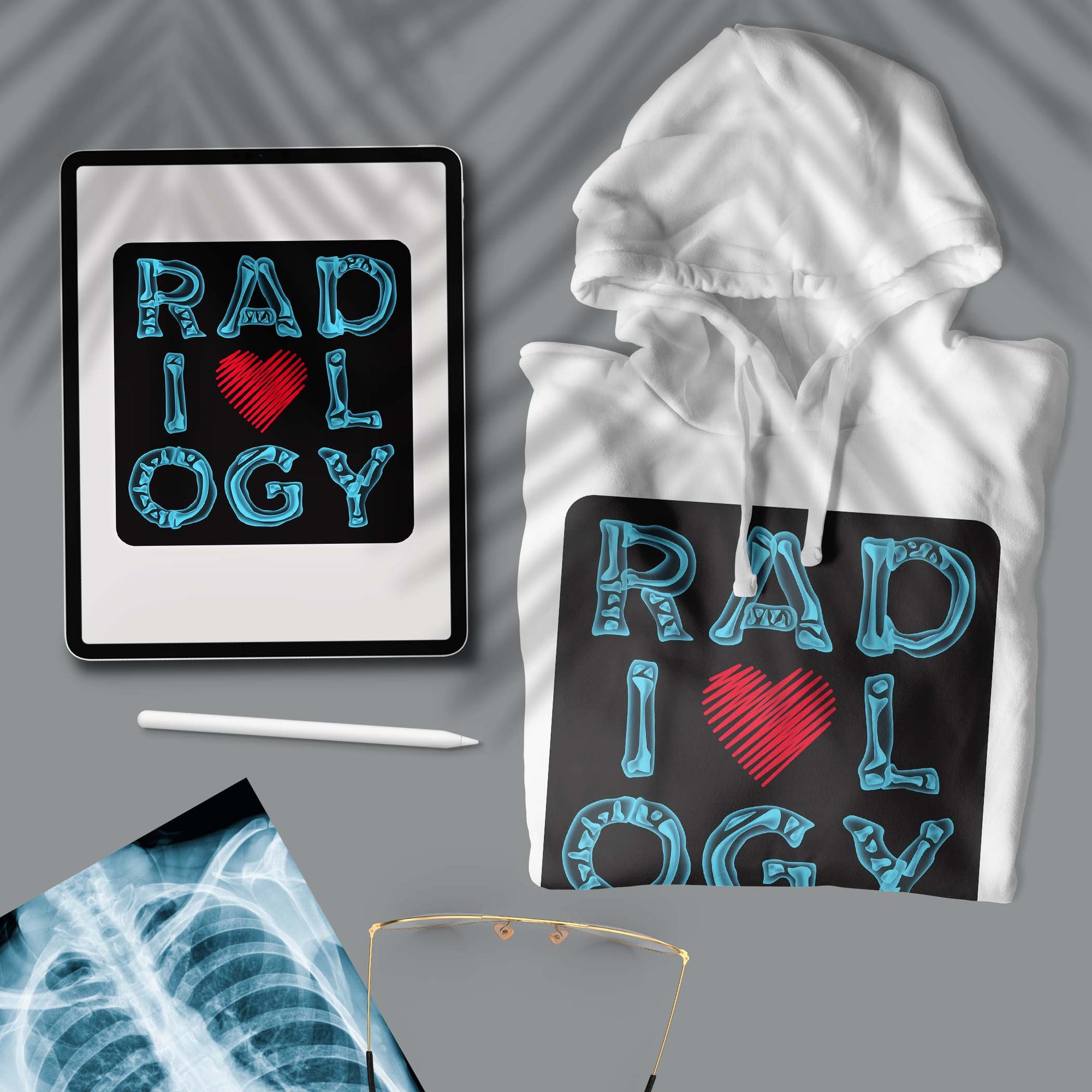 Radiology X-ray Lettering - Unisex Hoodie
