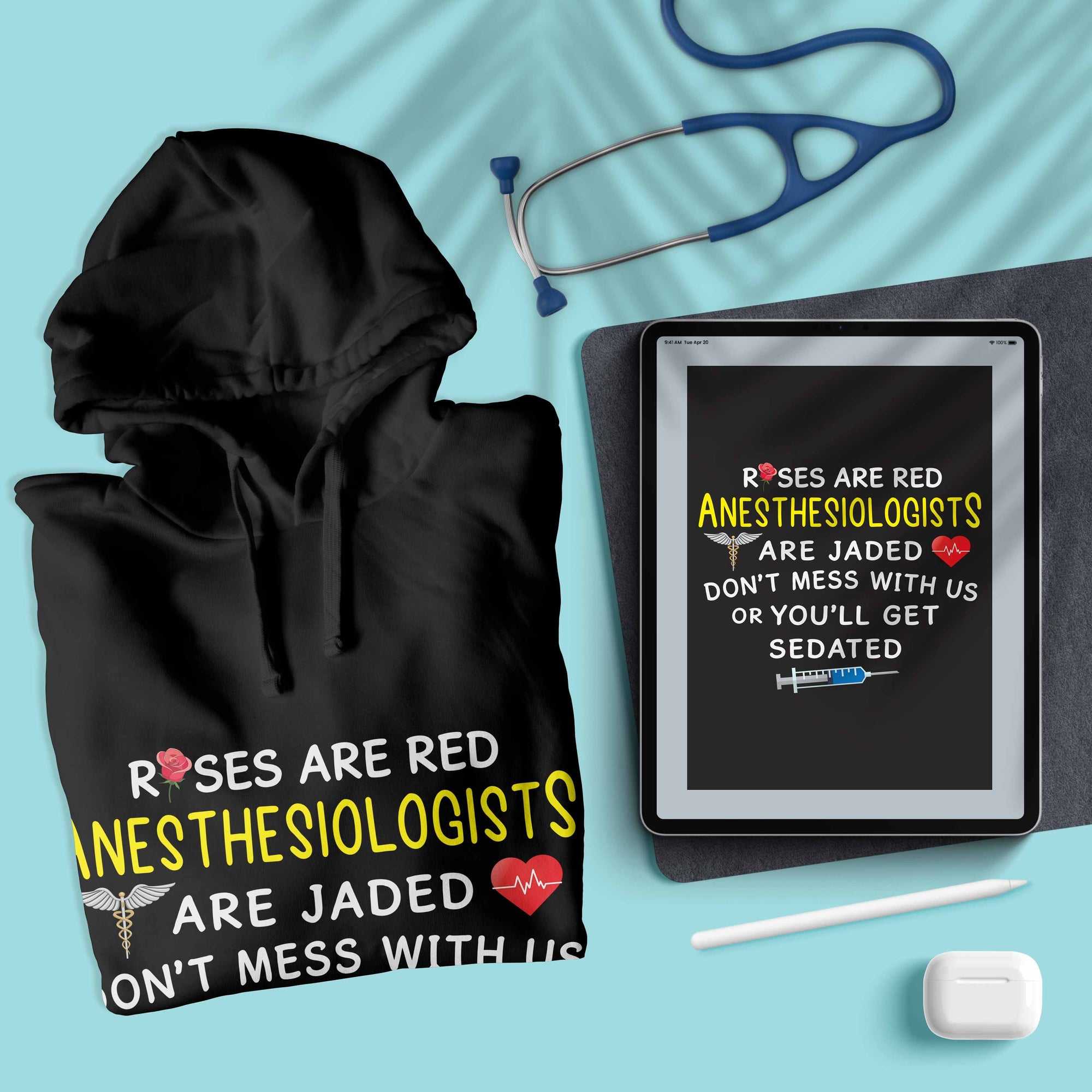 Roses are red... Anesthesiologist - Unisex Hoodie