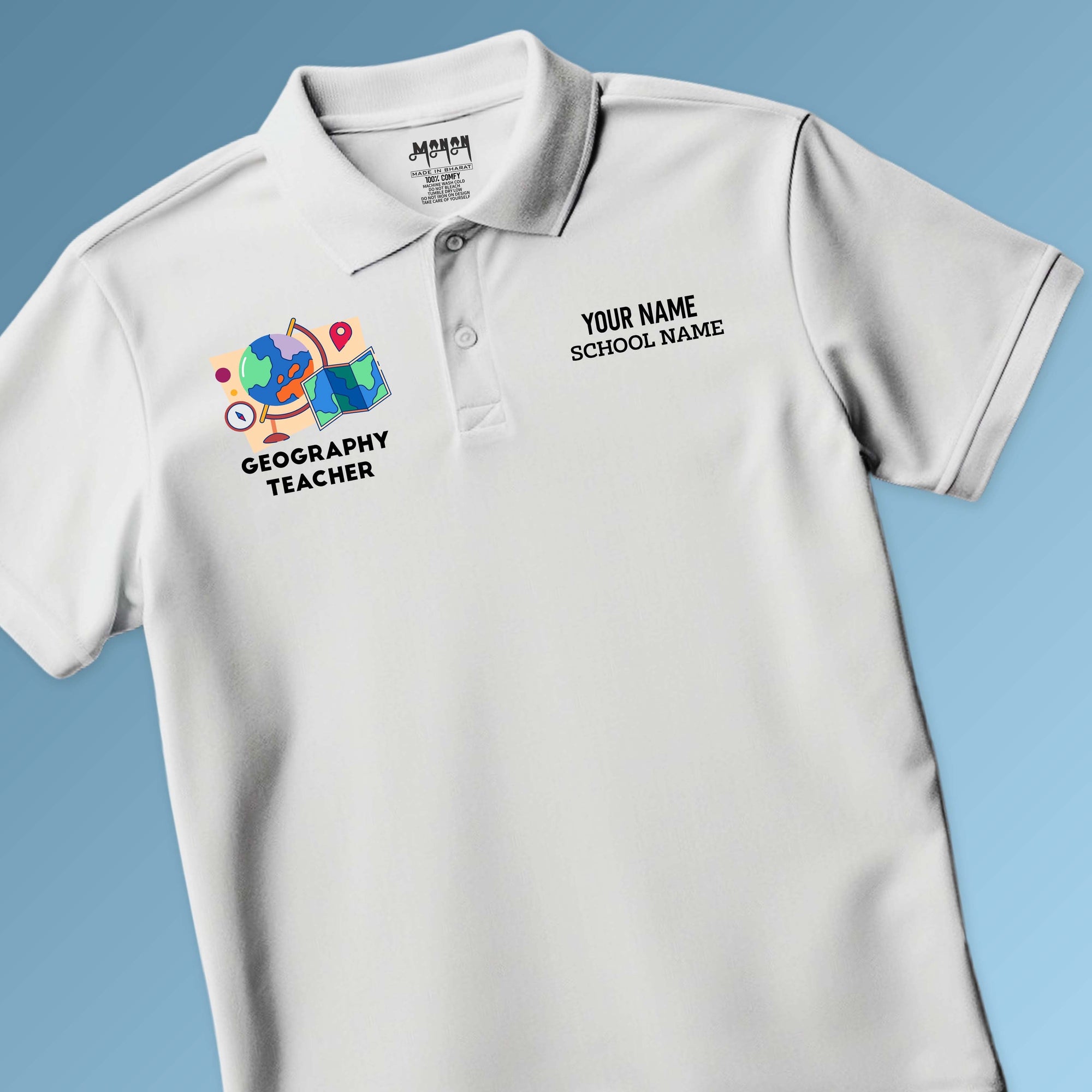 Geography Teacher - Personalized Unisex Polo T-shirt