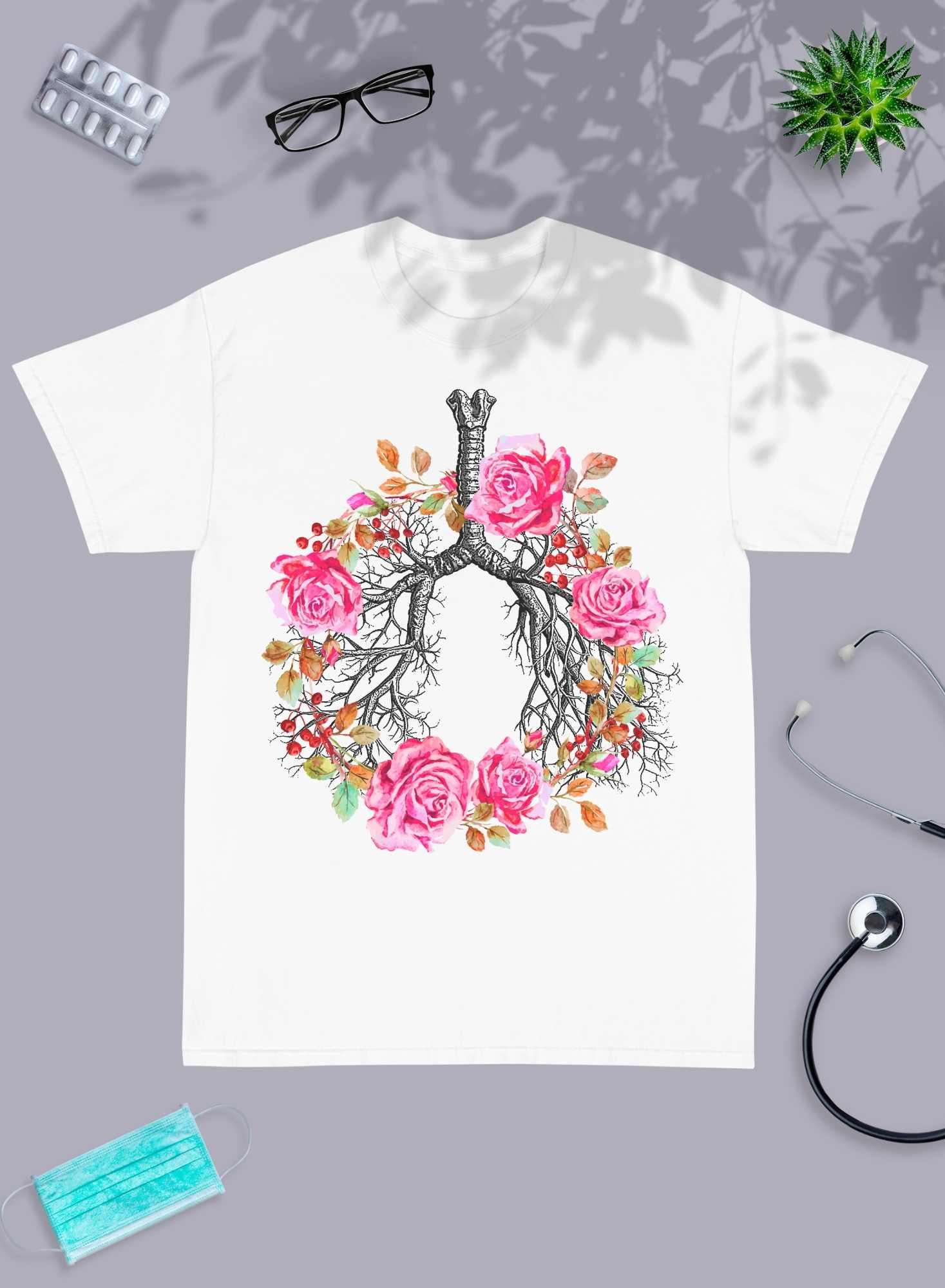 Floral Bronchial Tree - Unisex T-shirt