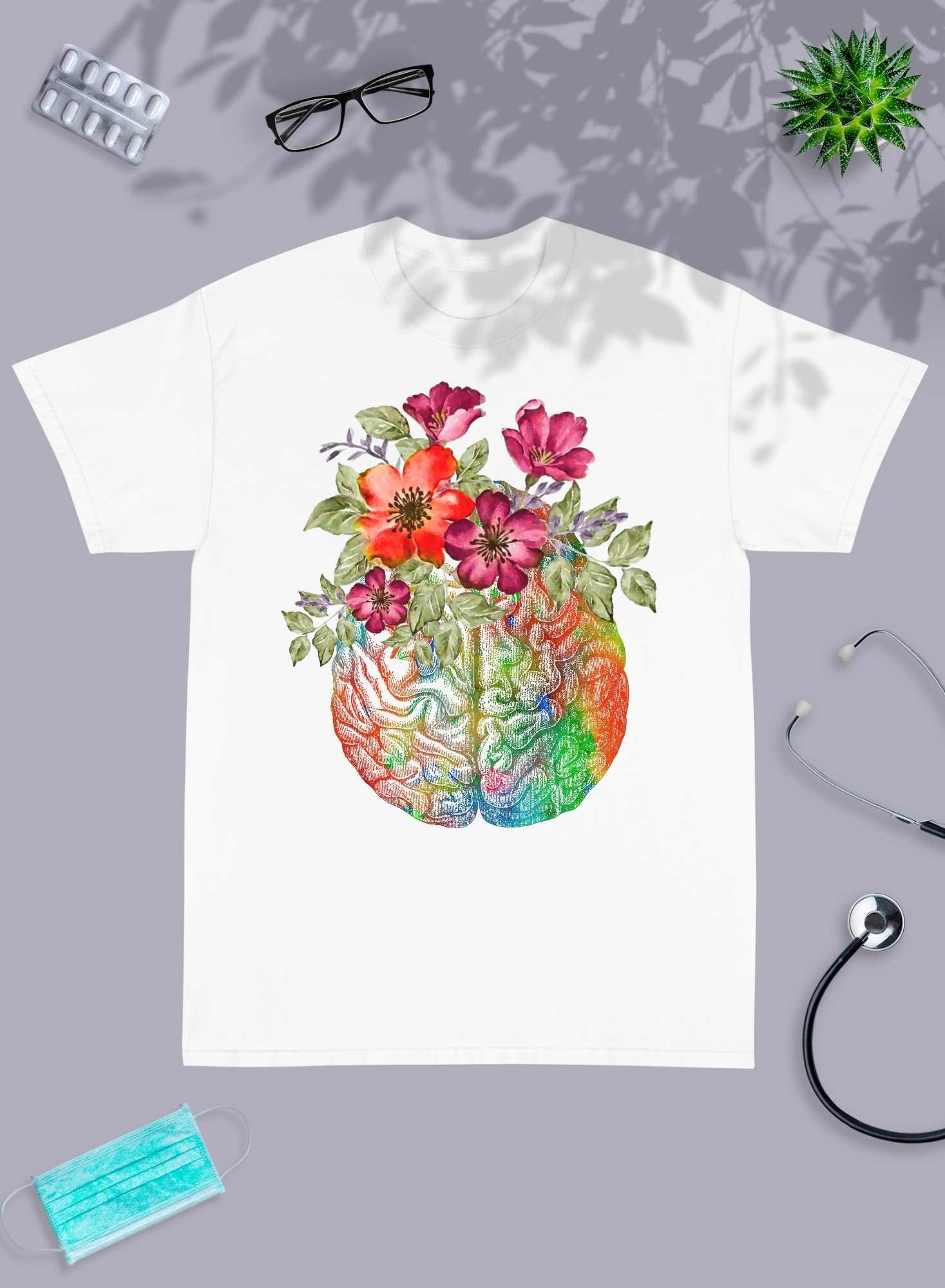 Human Brain Watercolor - Unisex T-shirt