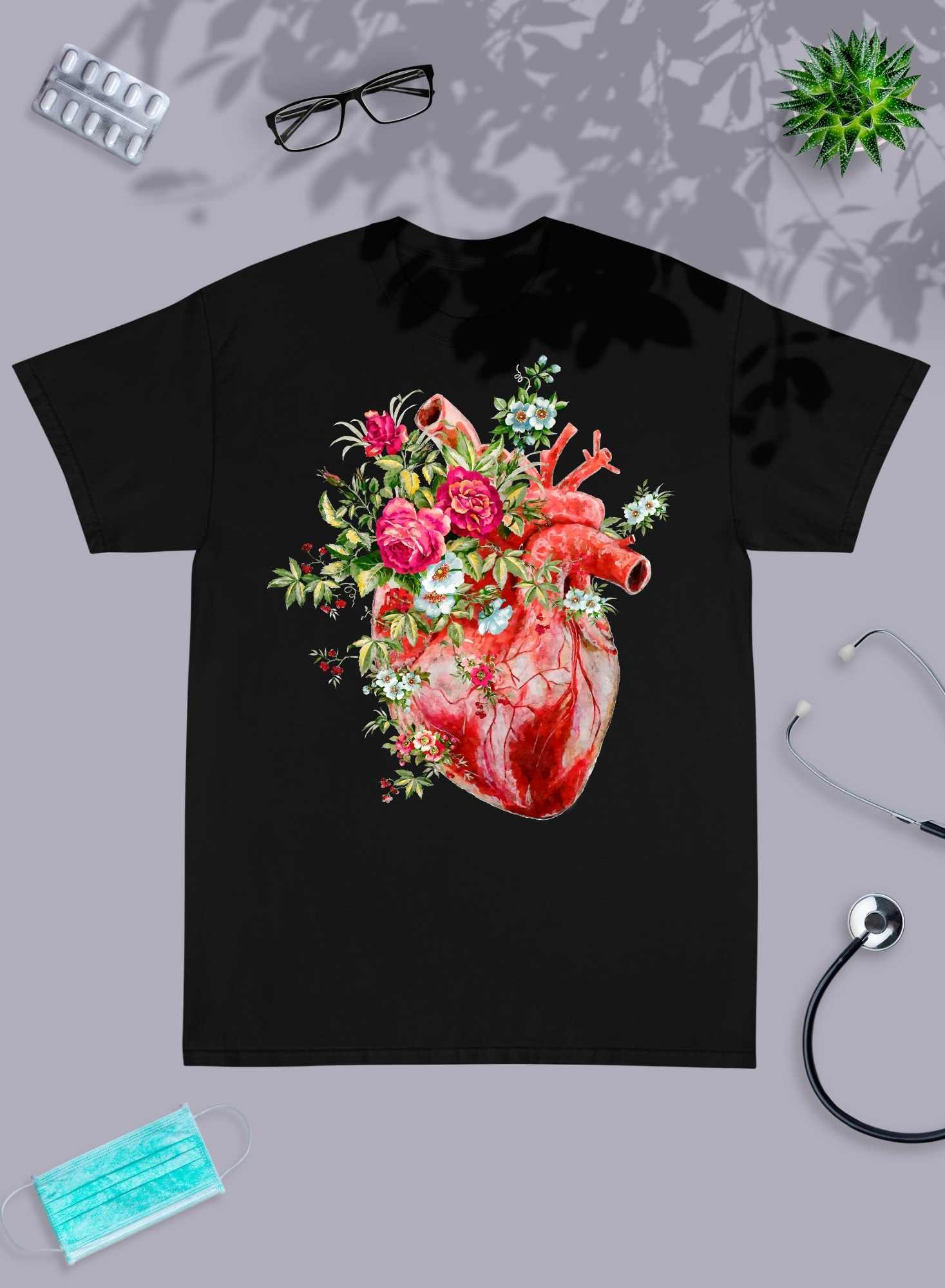 Human Heart Watercolor - Unisex T-shirt