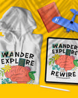 Wander Explore Rewire - Travel + Anatomy Series - Unisex Hoodie